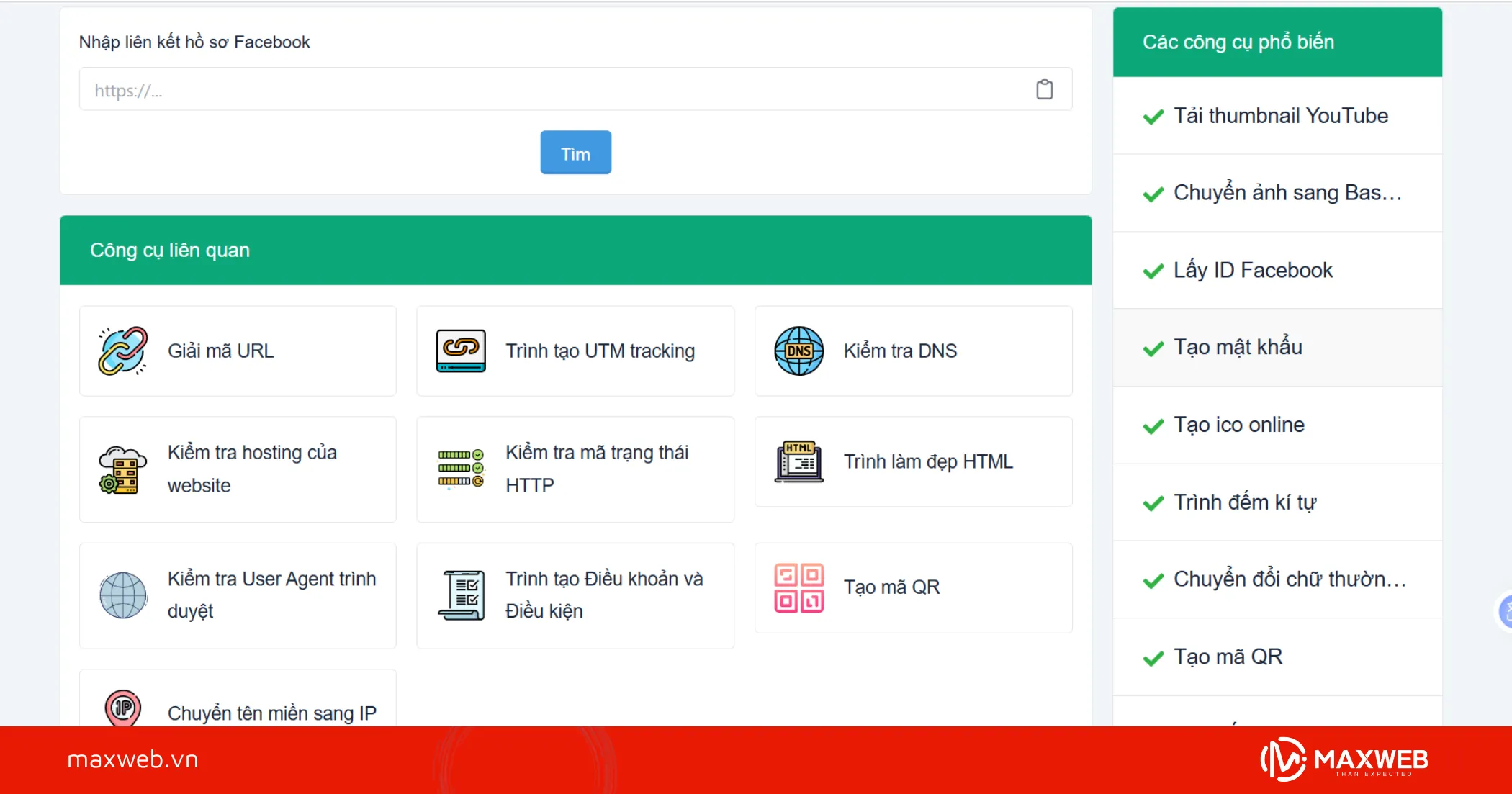 Toolziz - Công cụ lấy ID Facebook miễn phí