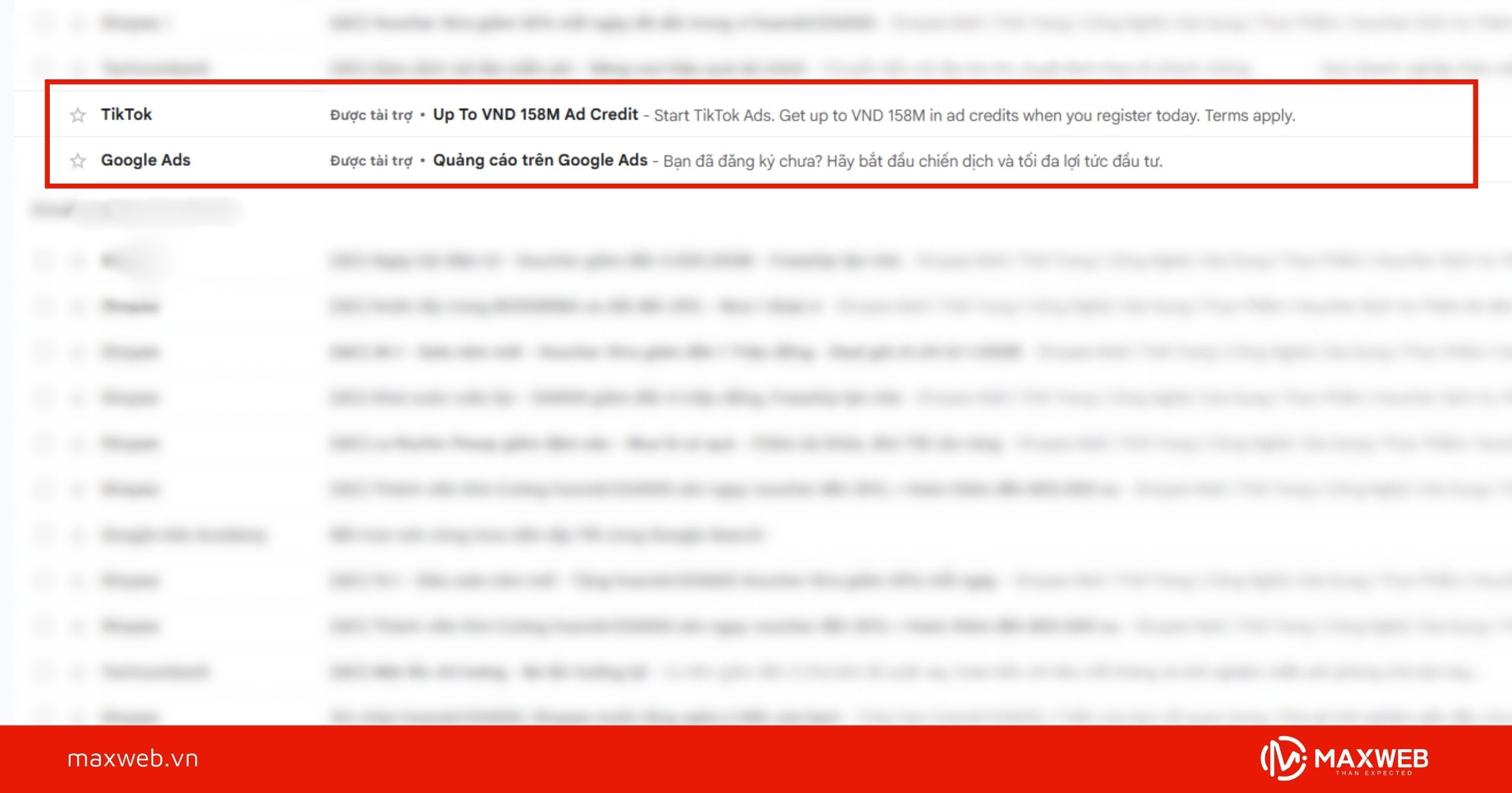 Hiển thị trên Gmail