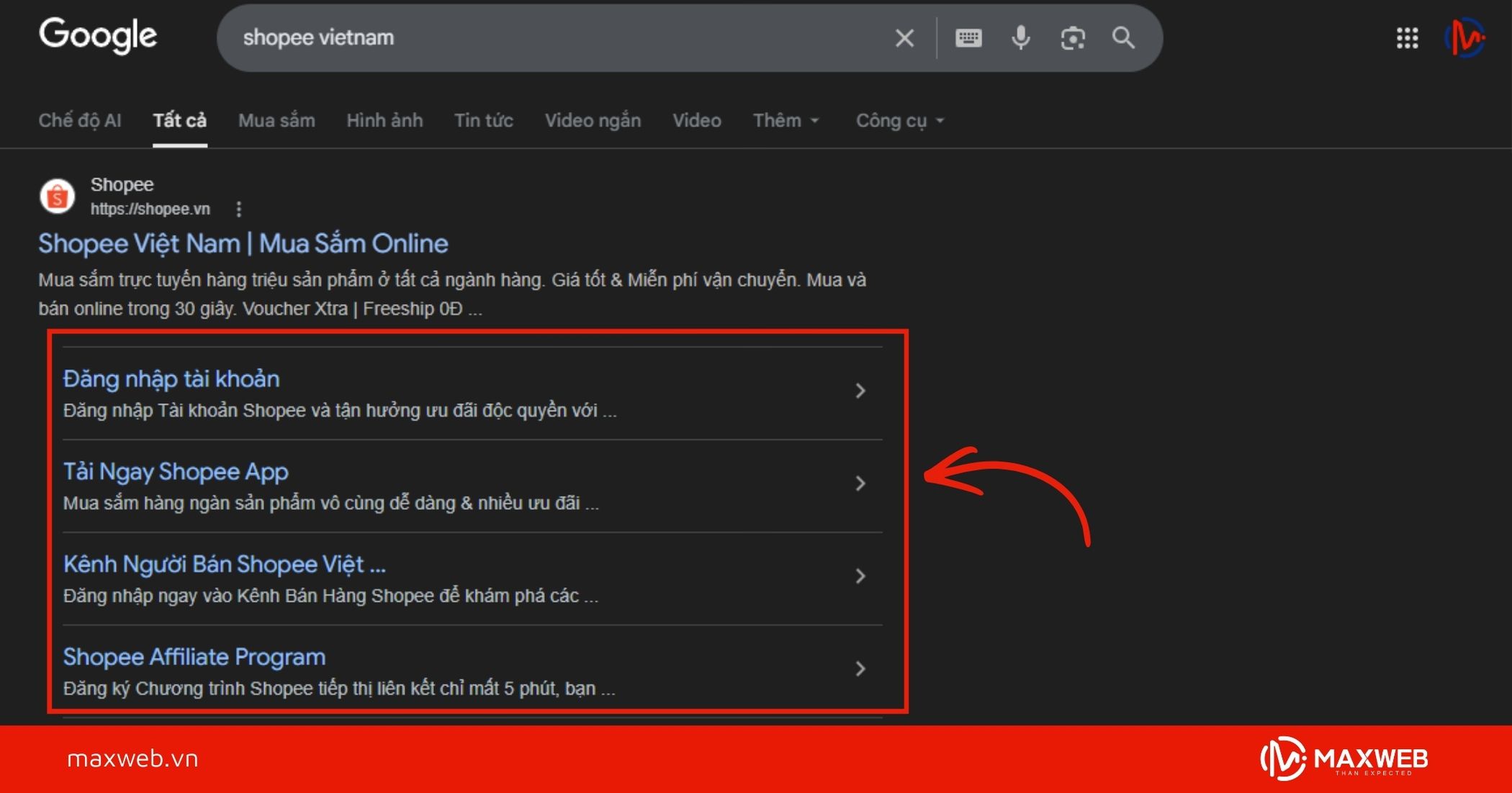 Liên kết trang web