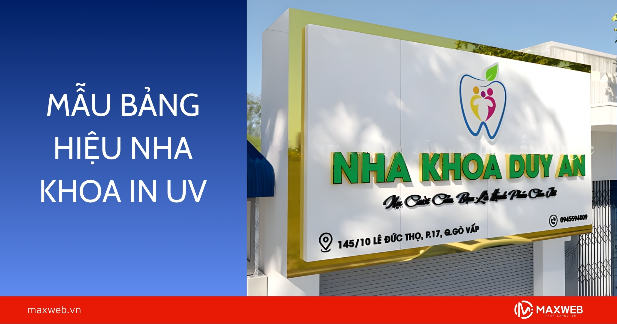 Mẫu bảng hiệu nha khoa in UV