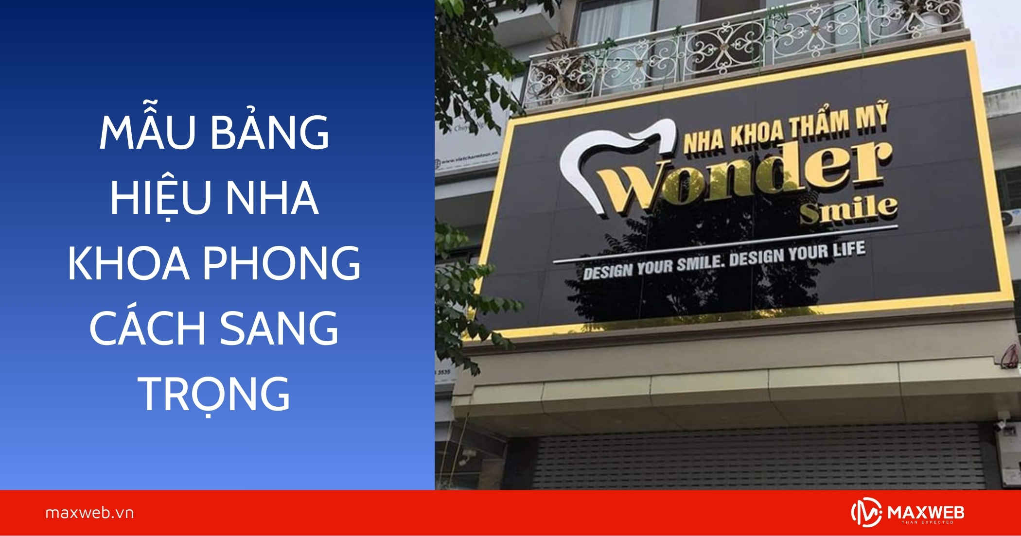 Mẫu bảng hiệu nha khoa phong cách sang trọng