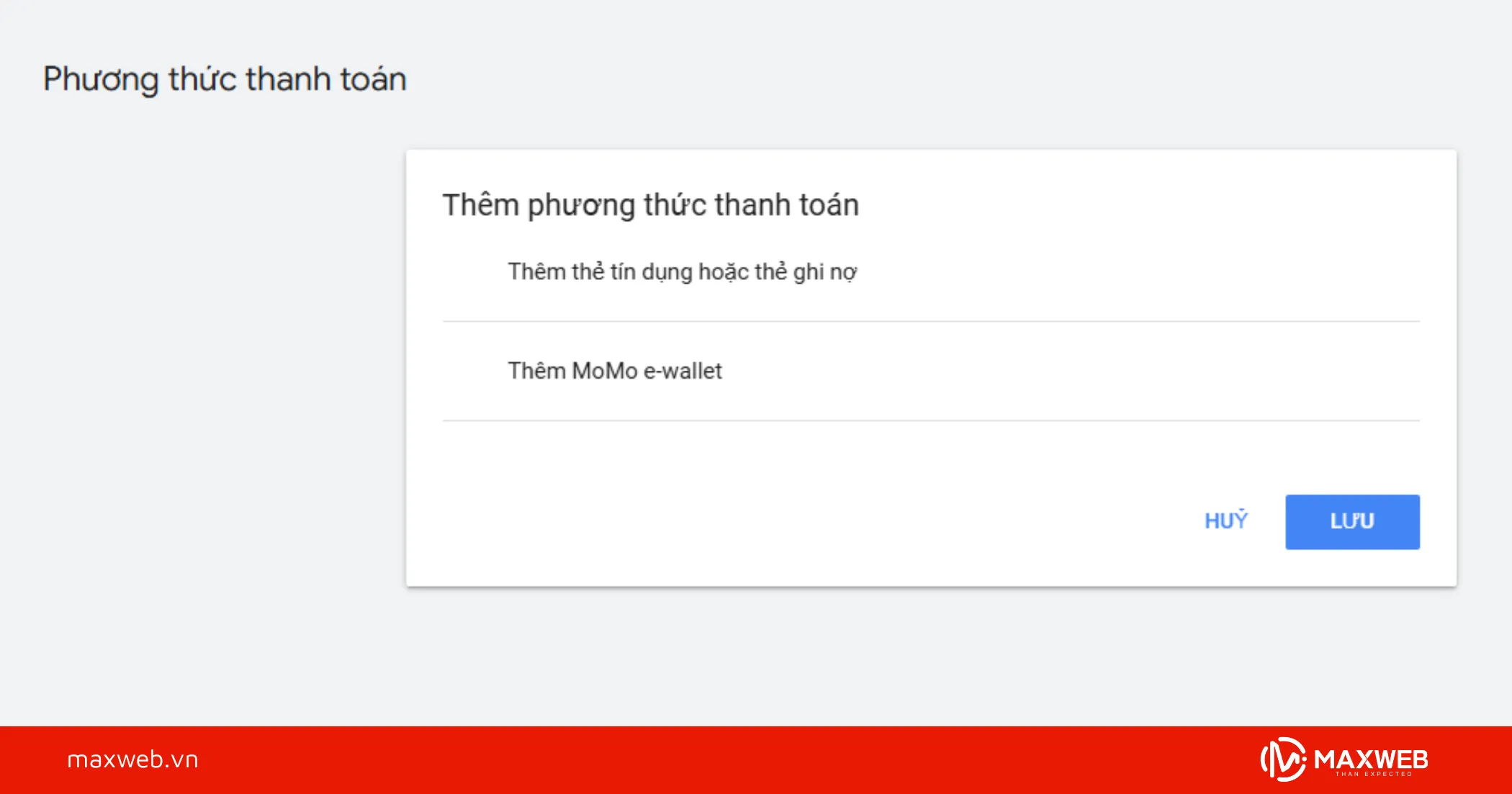 Nhập thông tin thanh toán và hoàn tất