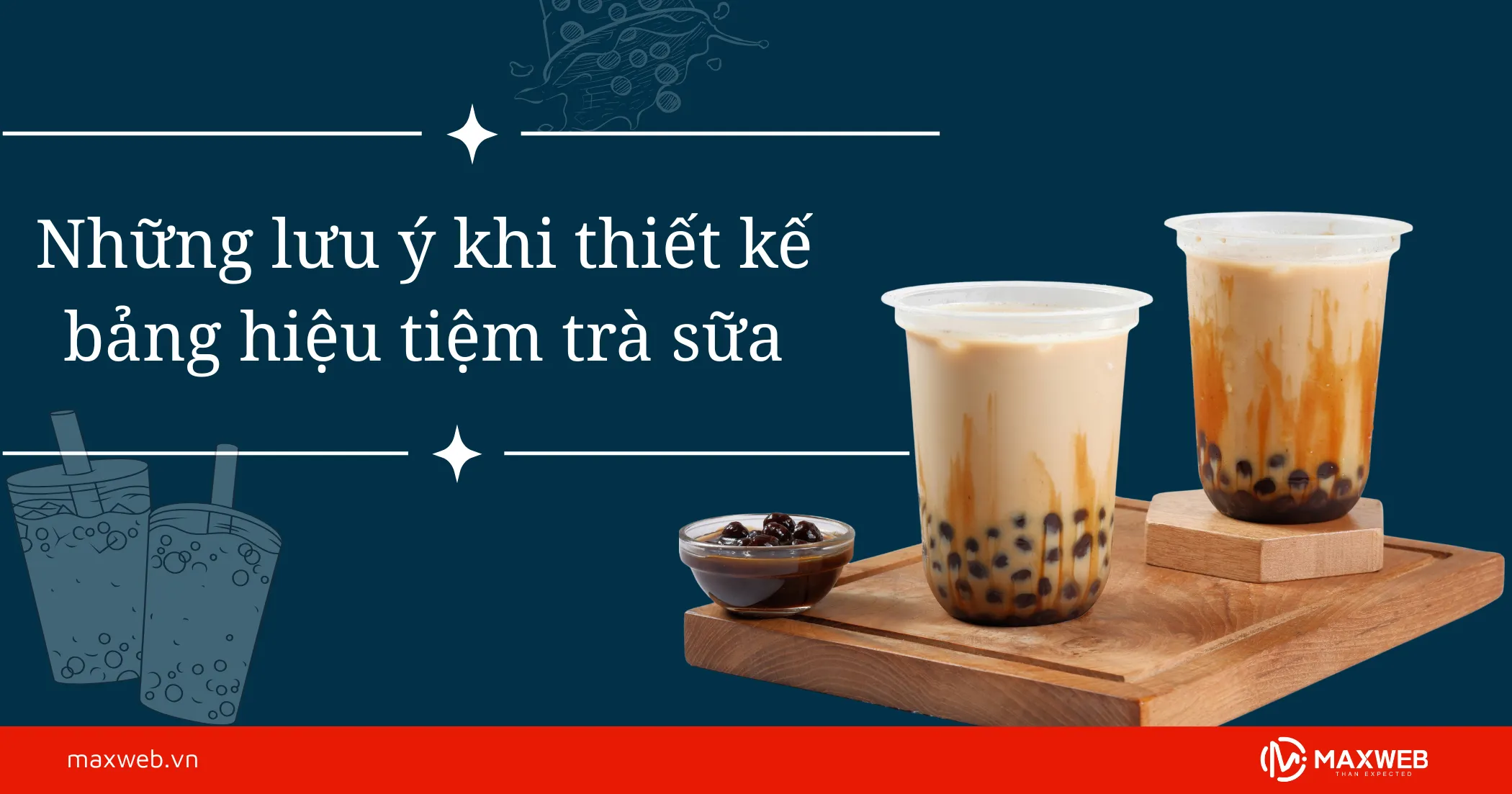 Những lưu ý khi thiết kế bảng hiệu tiệm trà sữa