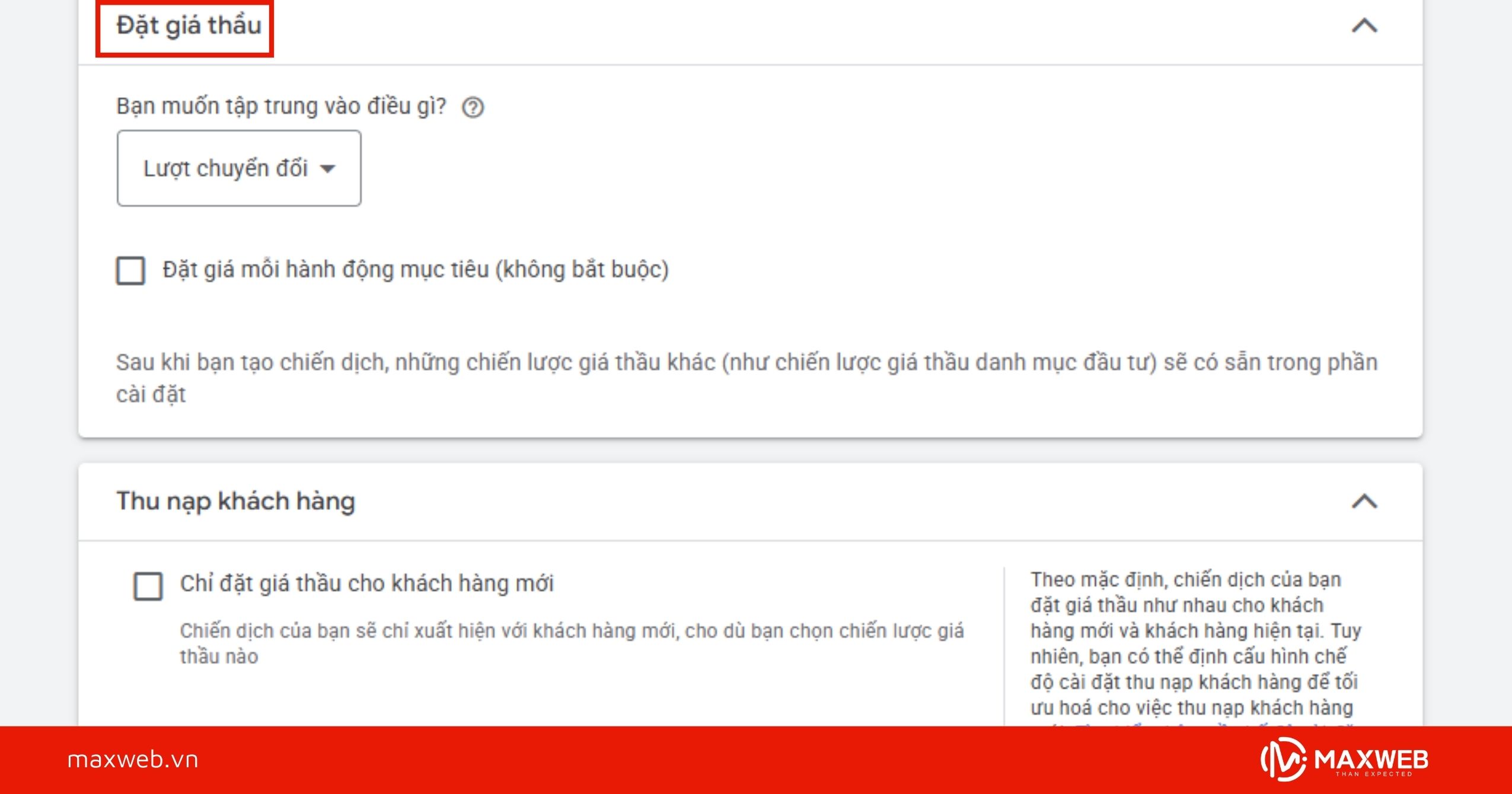 Thiết lập ngân sách và chiến lược giá thầu