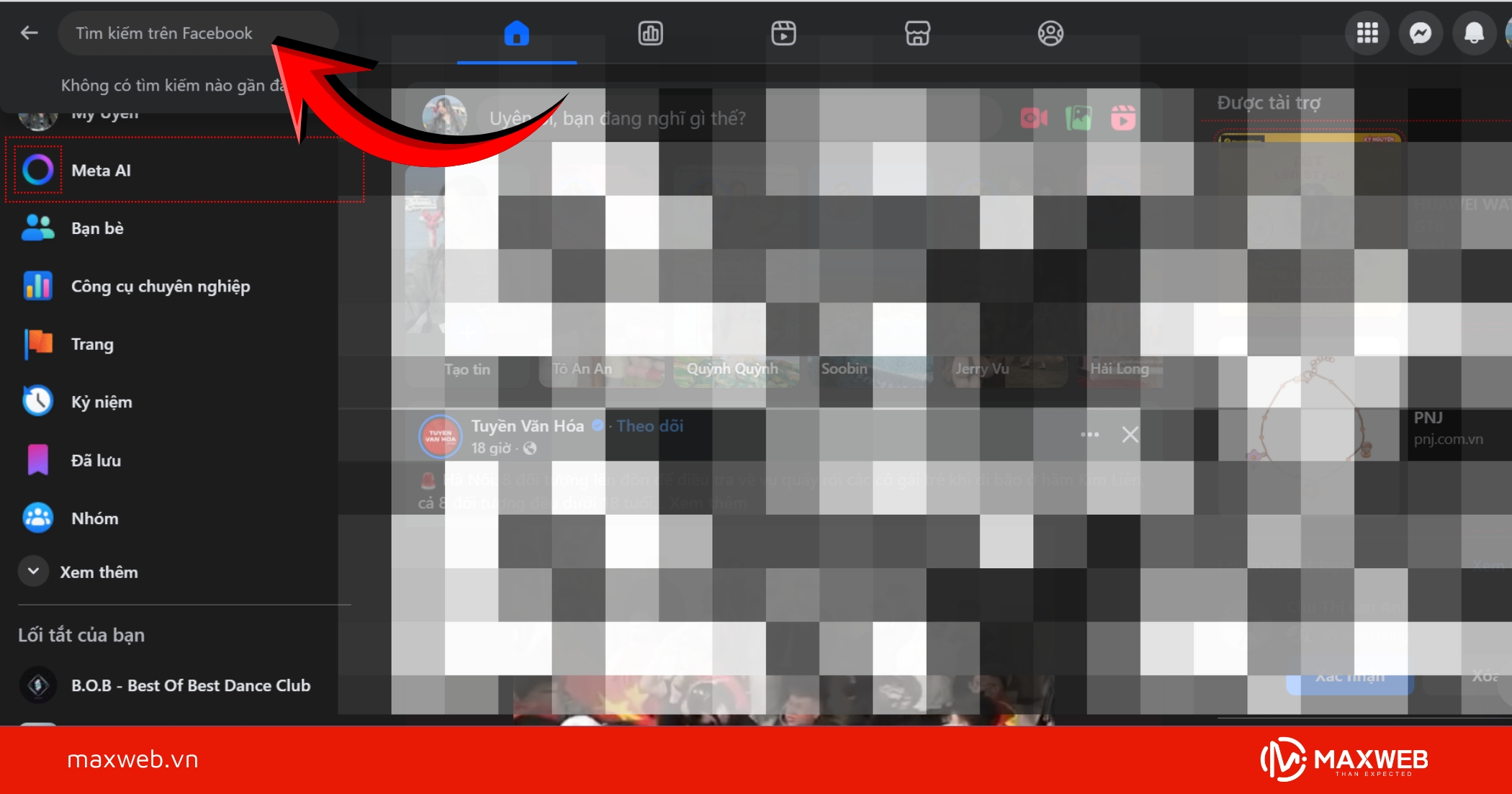 Tìm kiếm số điện thoại trên Facebook