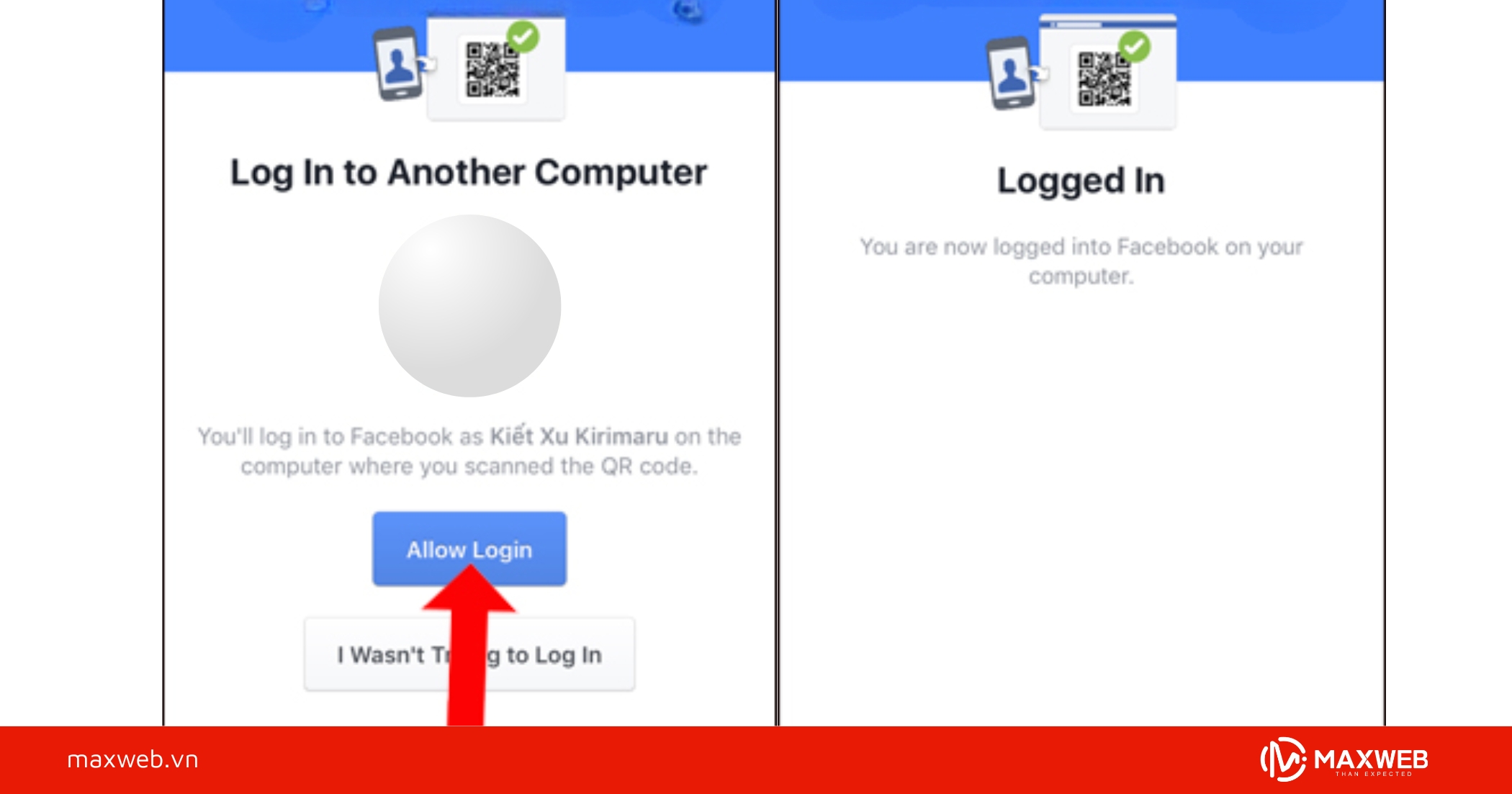 Xác nhận đăng nhập Facebook