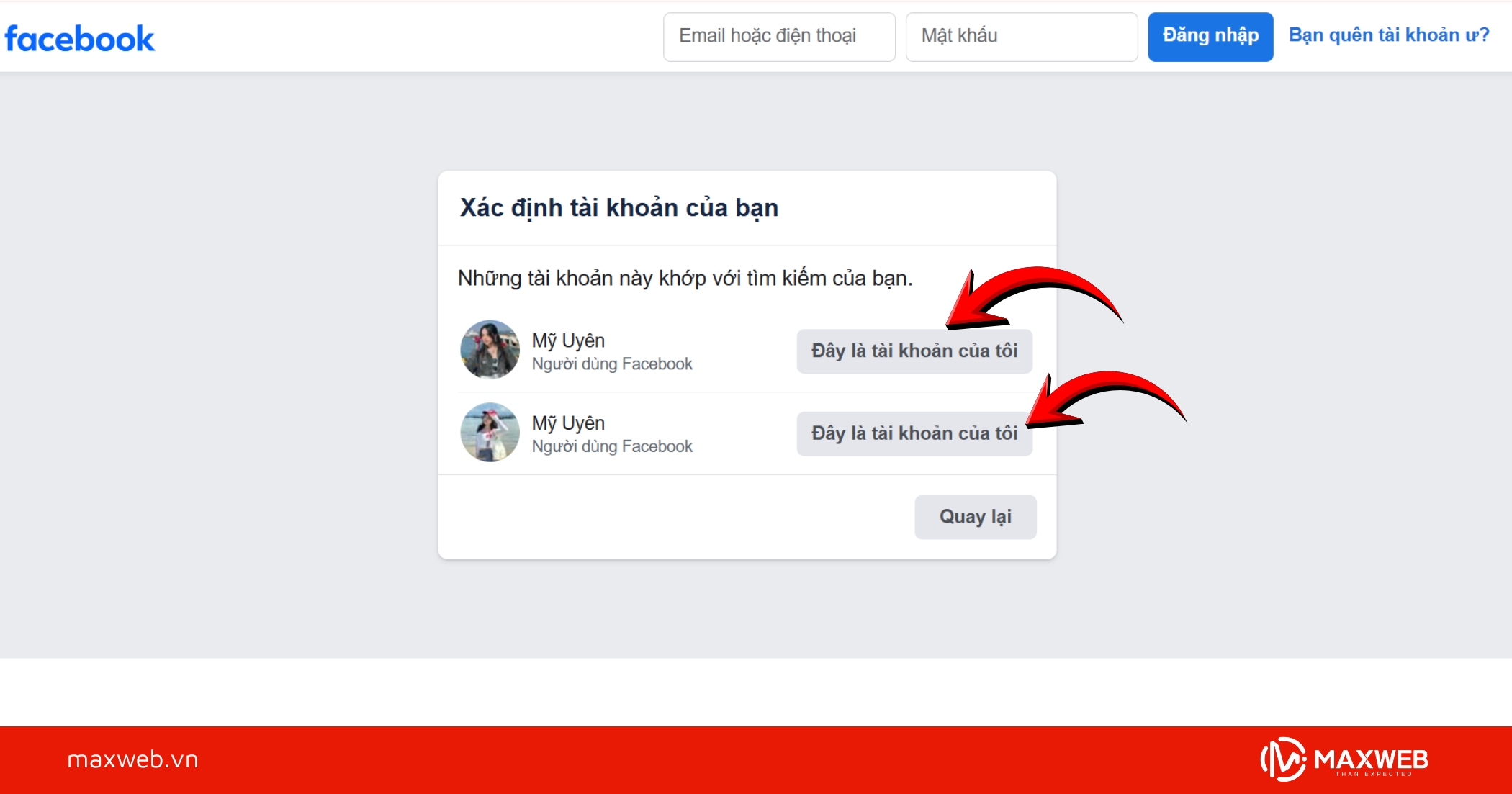 Xem kết quả hiển thị
