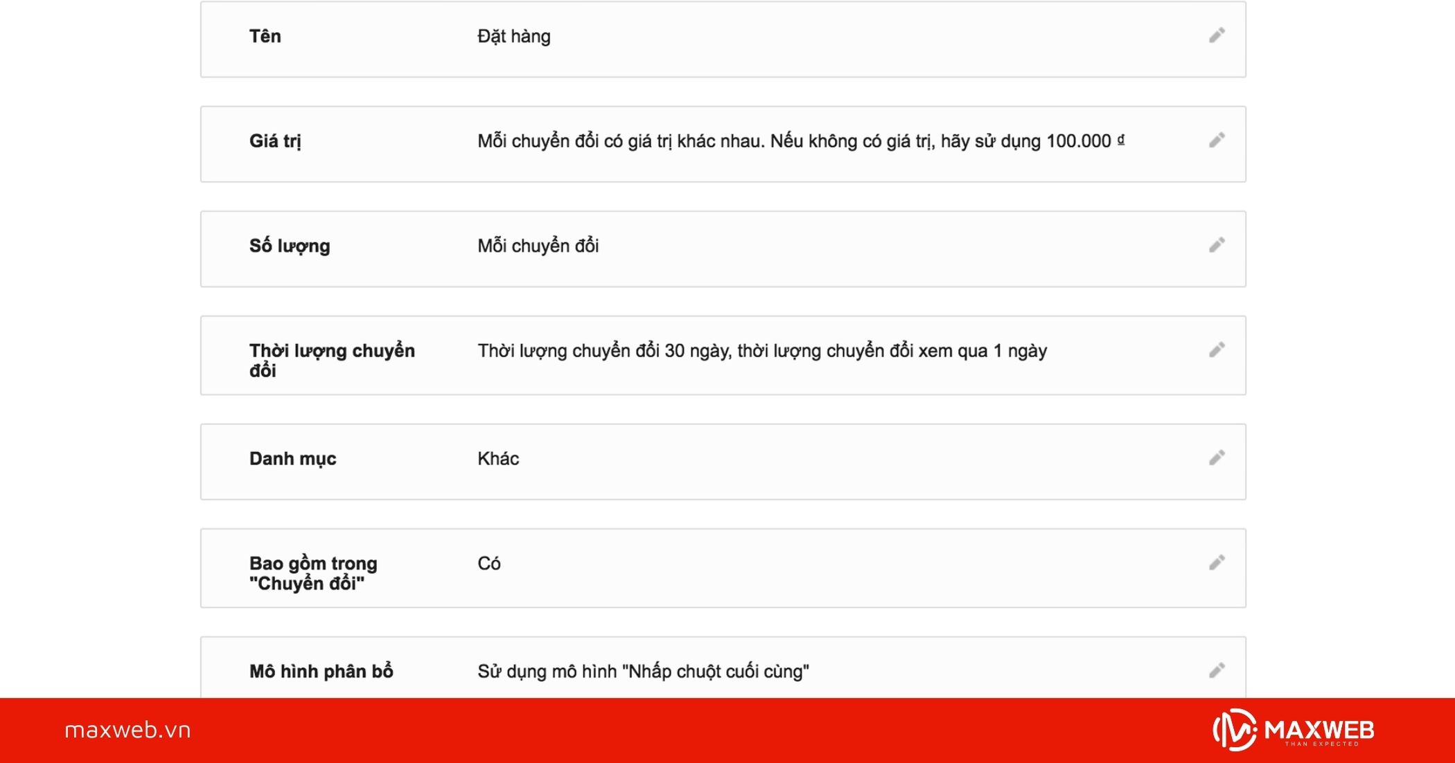 Bước 1: Tạo hành động chuyển đổi trong tài khoản Google Ads