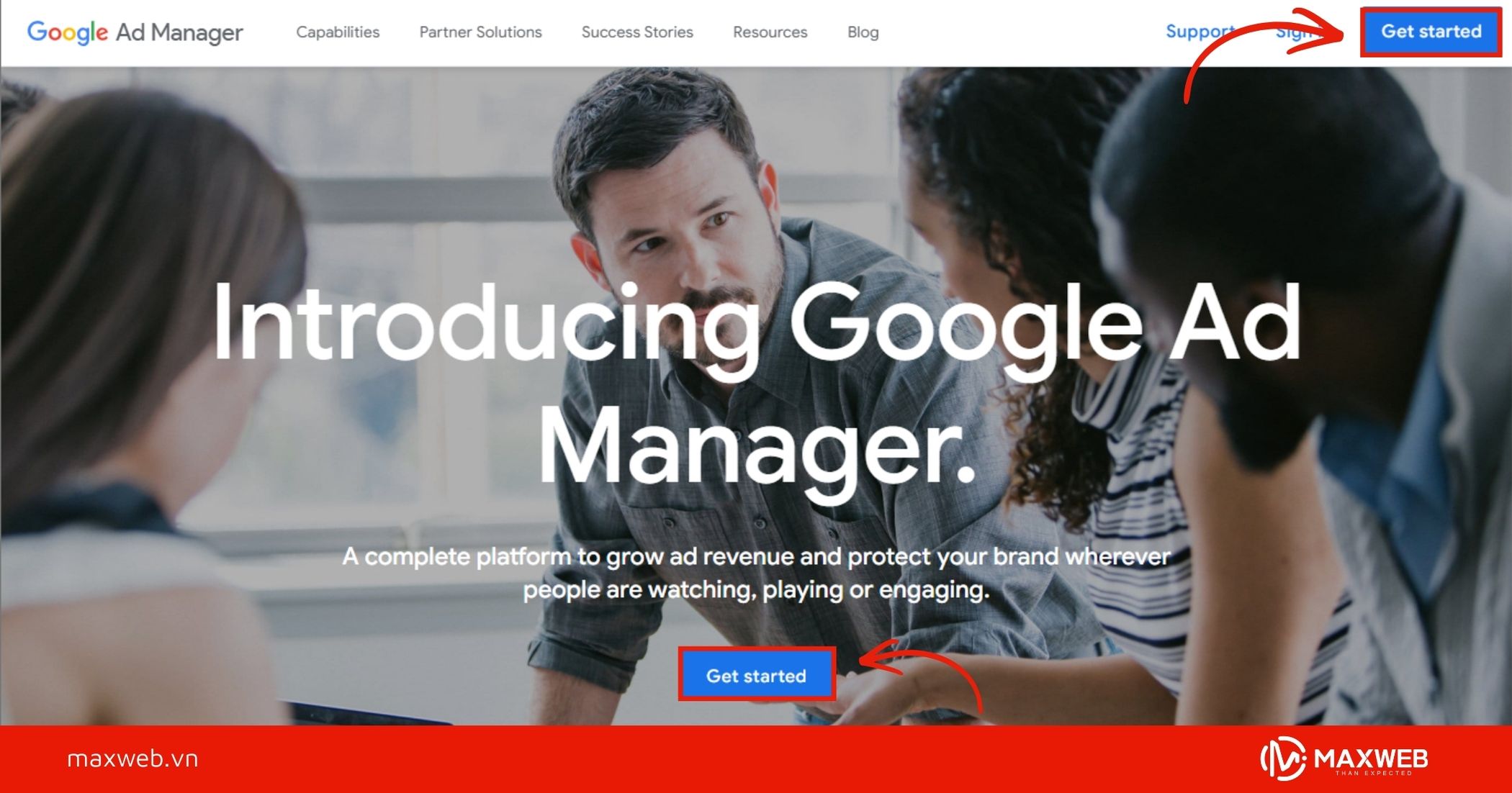 Bước 1: Truy cập trang đăng ký Google Ad Manager