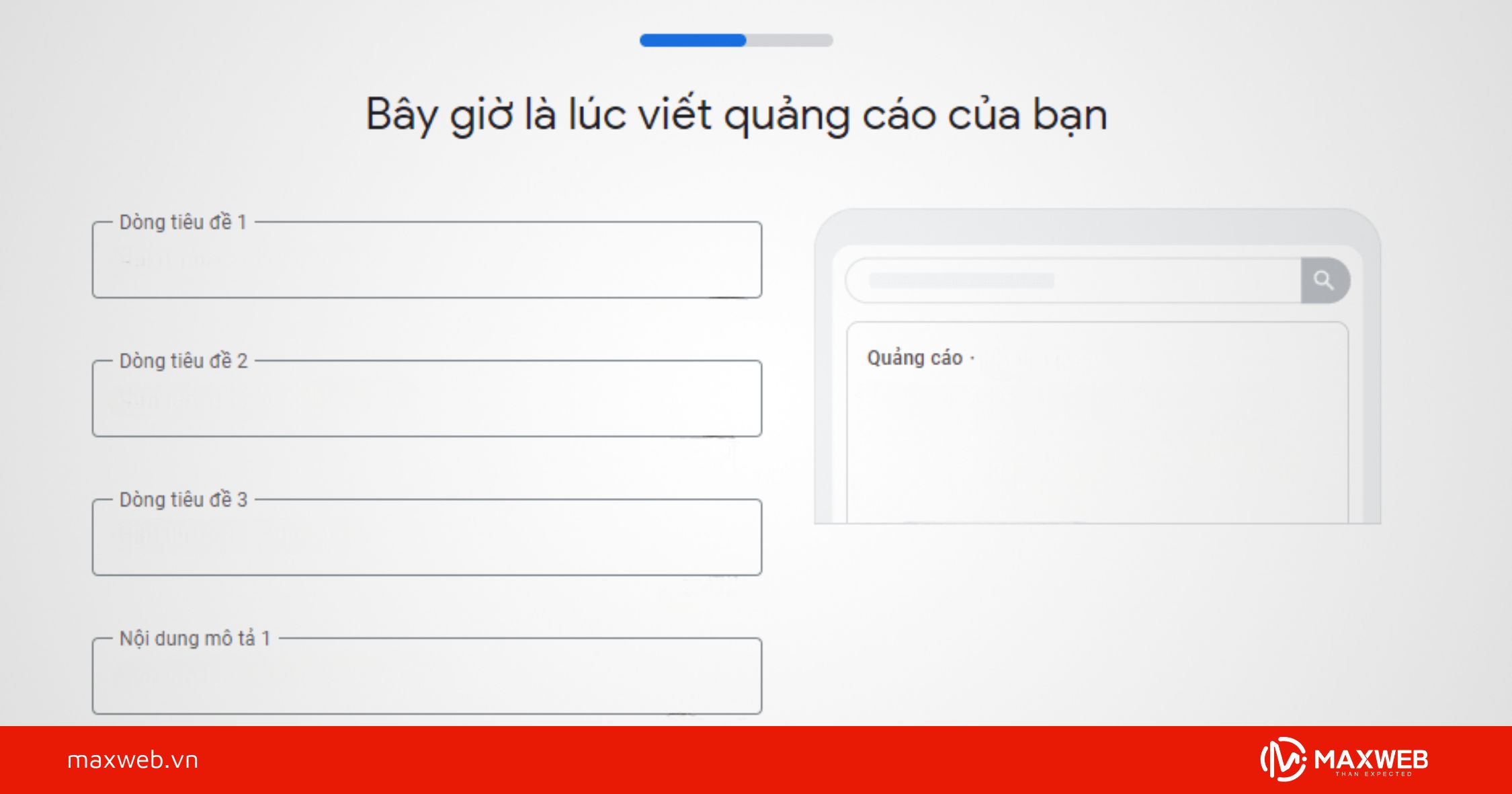 Bước 3: Viết mẫu quảng cáo