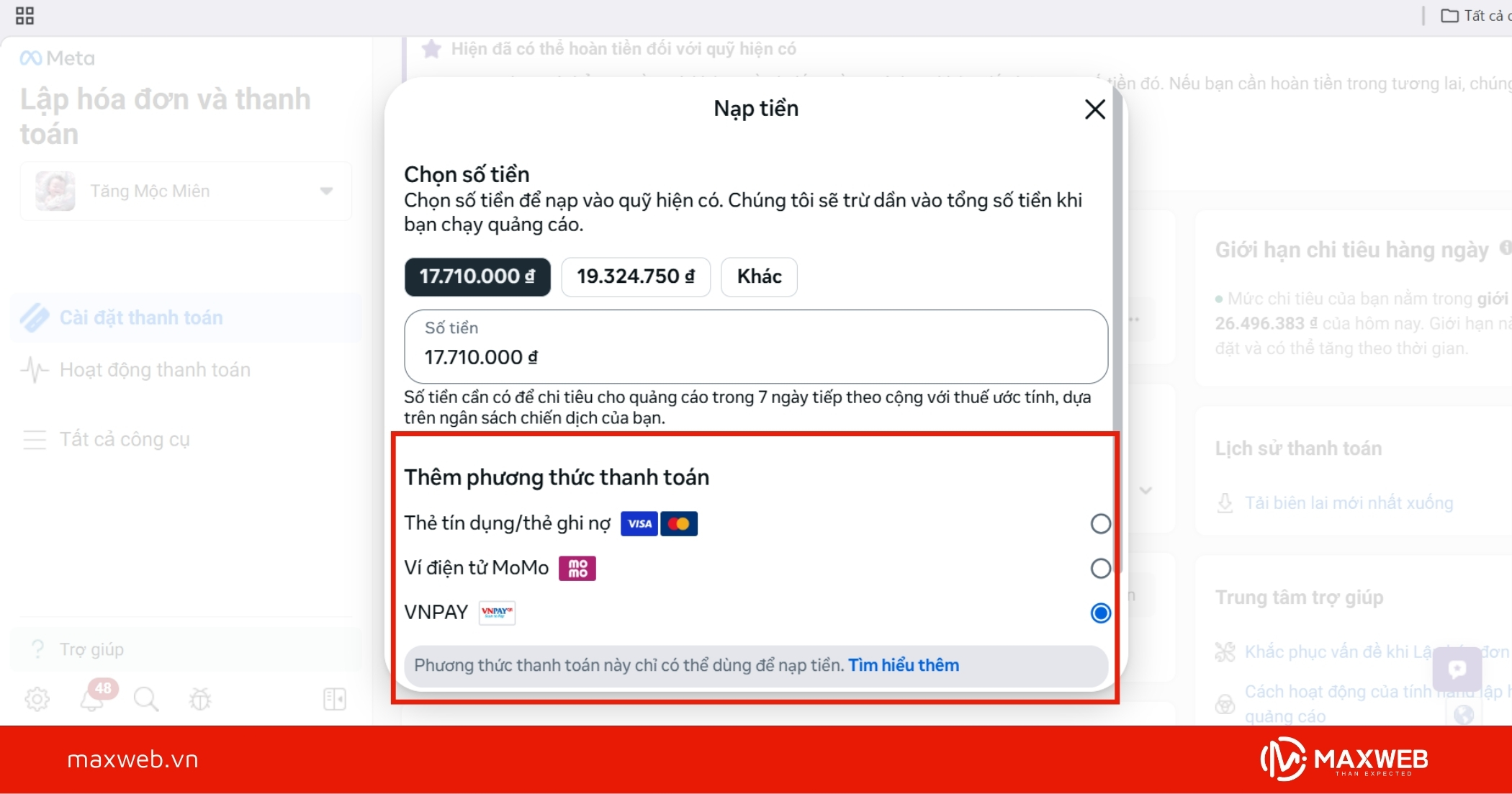 Lựa chọn phương thức thanh toán phù hợp
