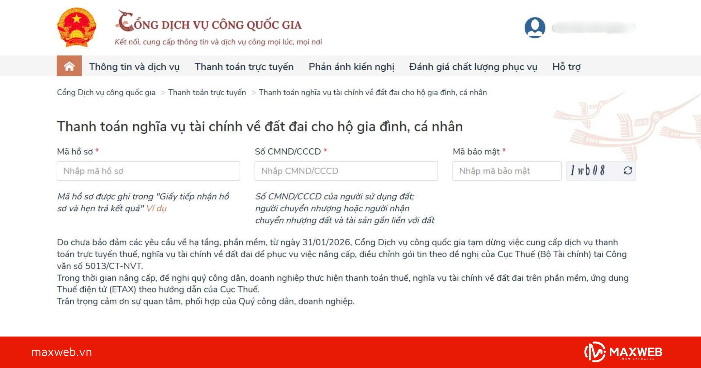 Bước 4: Nhập mã hồ sơ và tra cứu thông tin