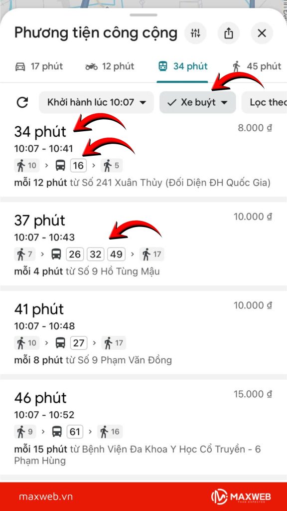 Xem chi tiết tuyến xe buýt đề xuất