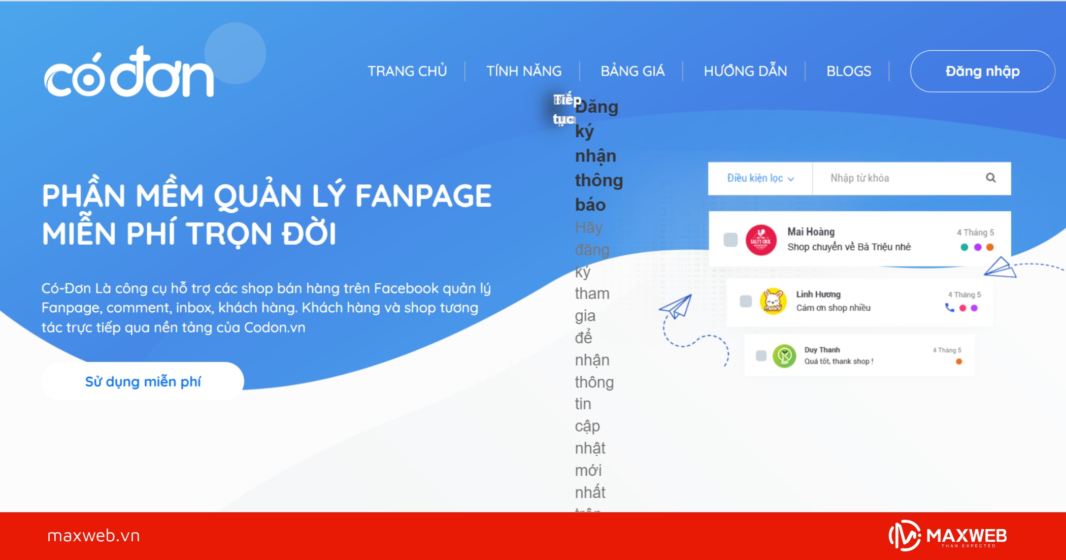 Phần mềm bán hàng Facebook Codon