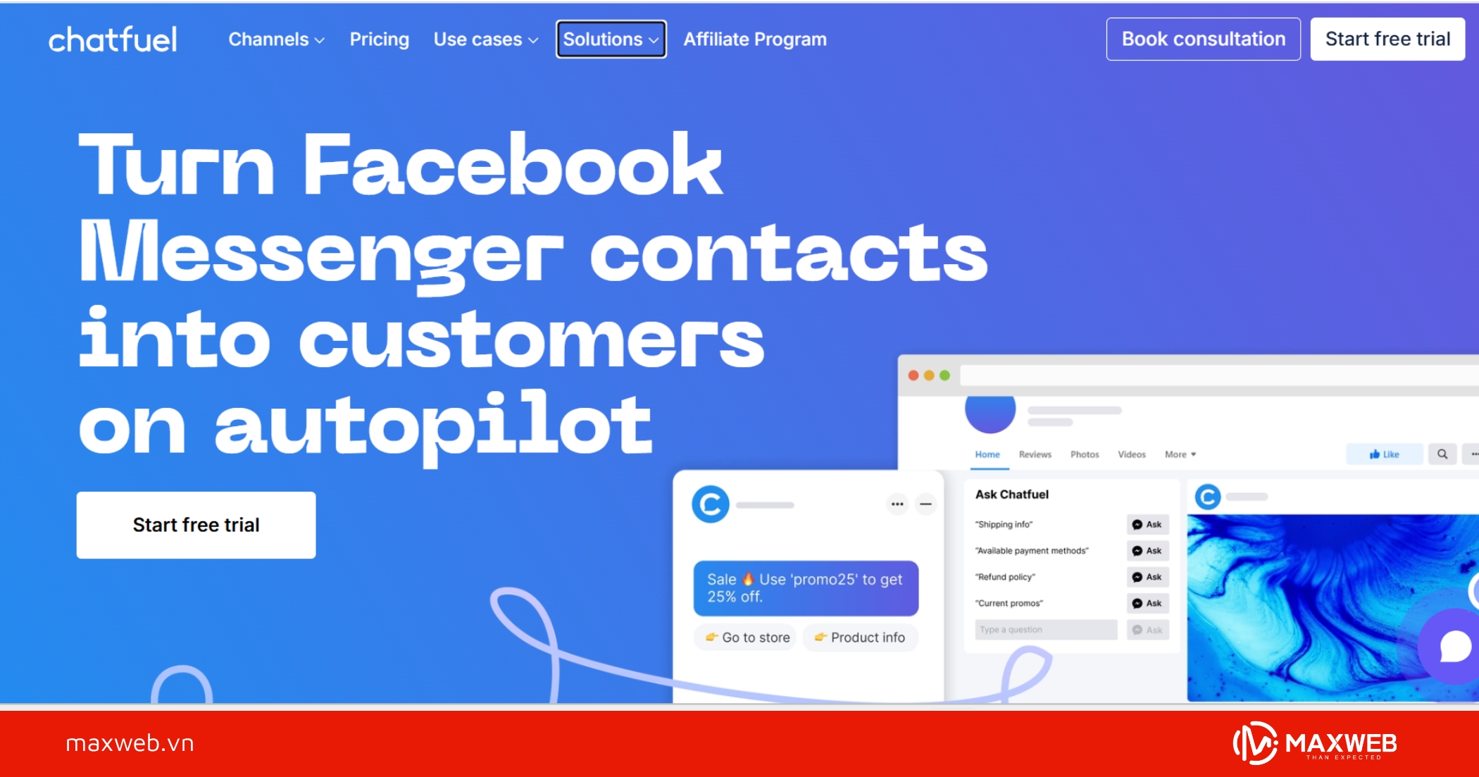 Phần mềm Facebook Chatfuel