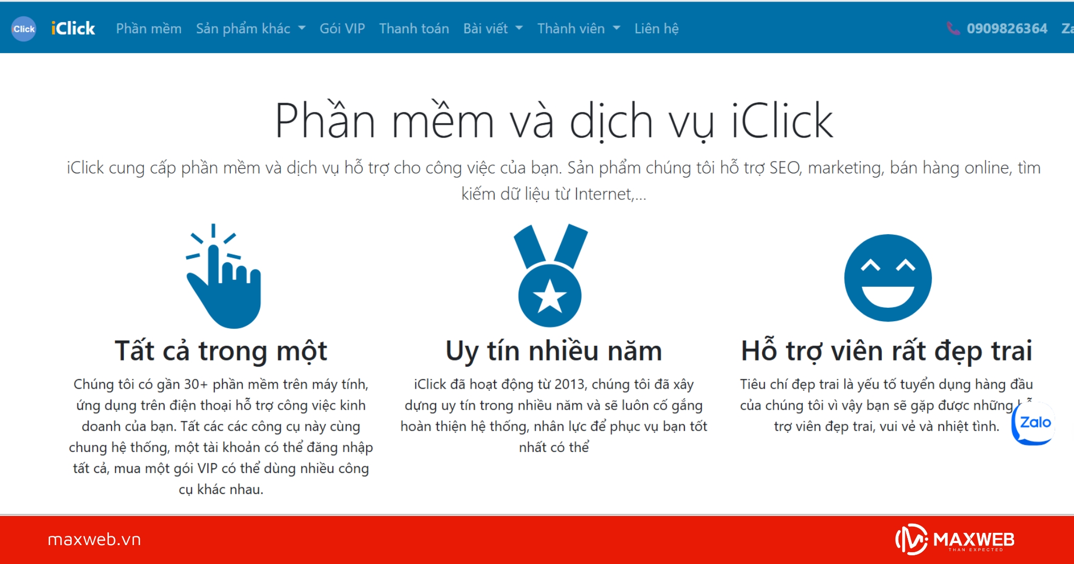 Giải pháp hỗ trợ IClick