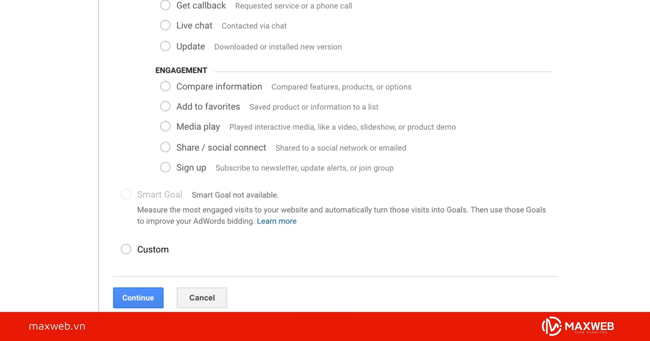 Thiết lập chuyển đổi (Goal) trong Google Analytics