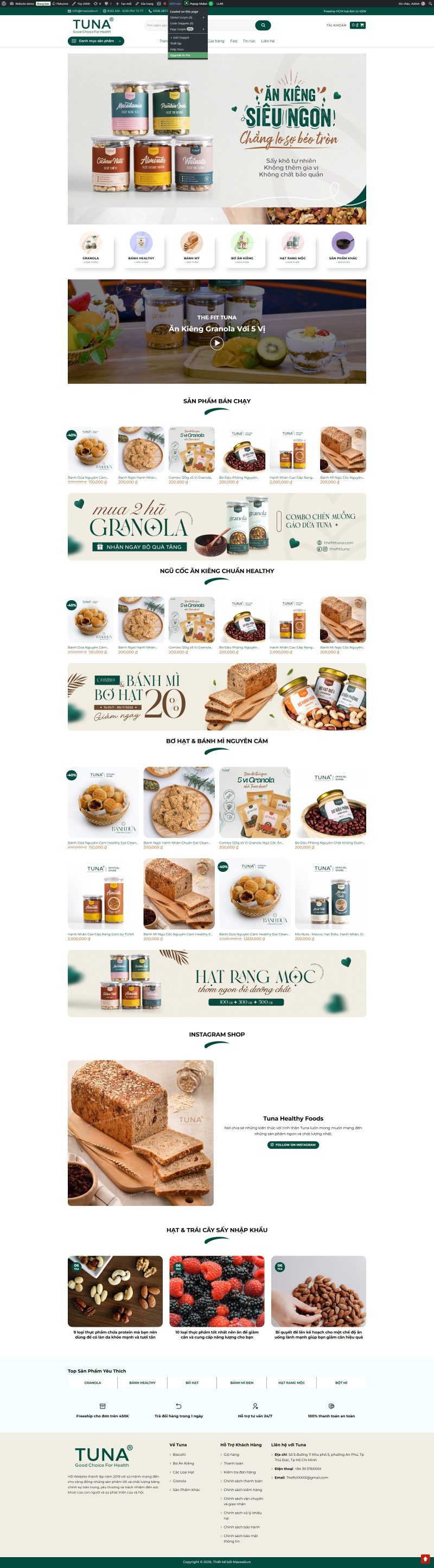 Website thực phẩm TP010