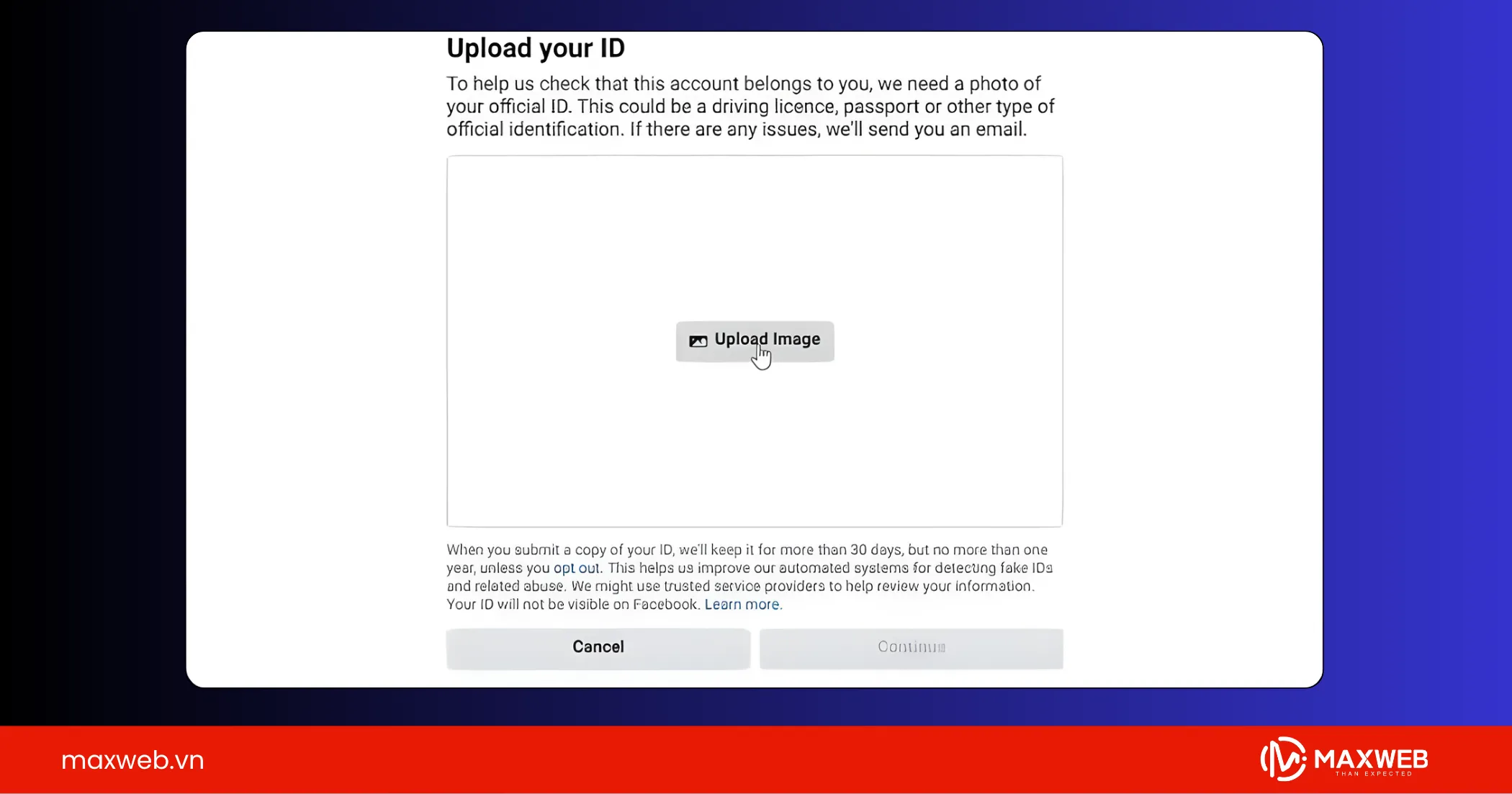 Tải lên giấy tờ tùy thân