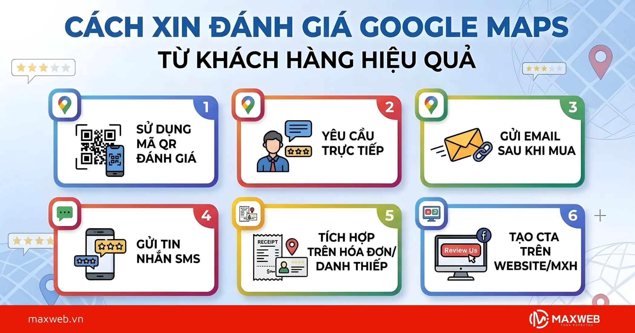 Cách xin đánh giá Google Maps từ khách hàng hiệu quả