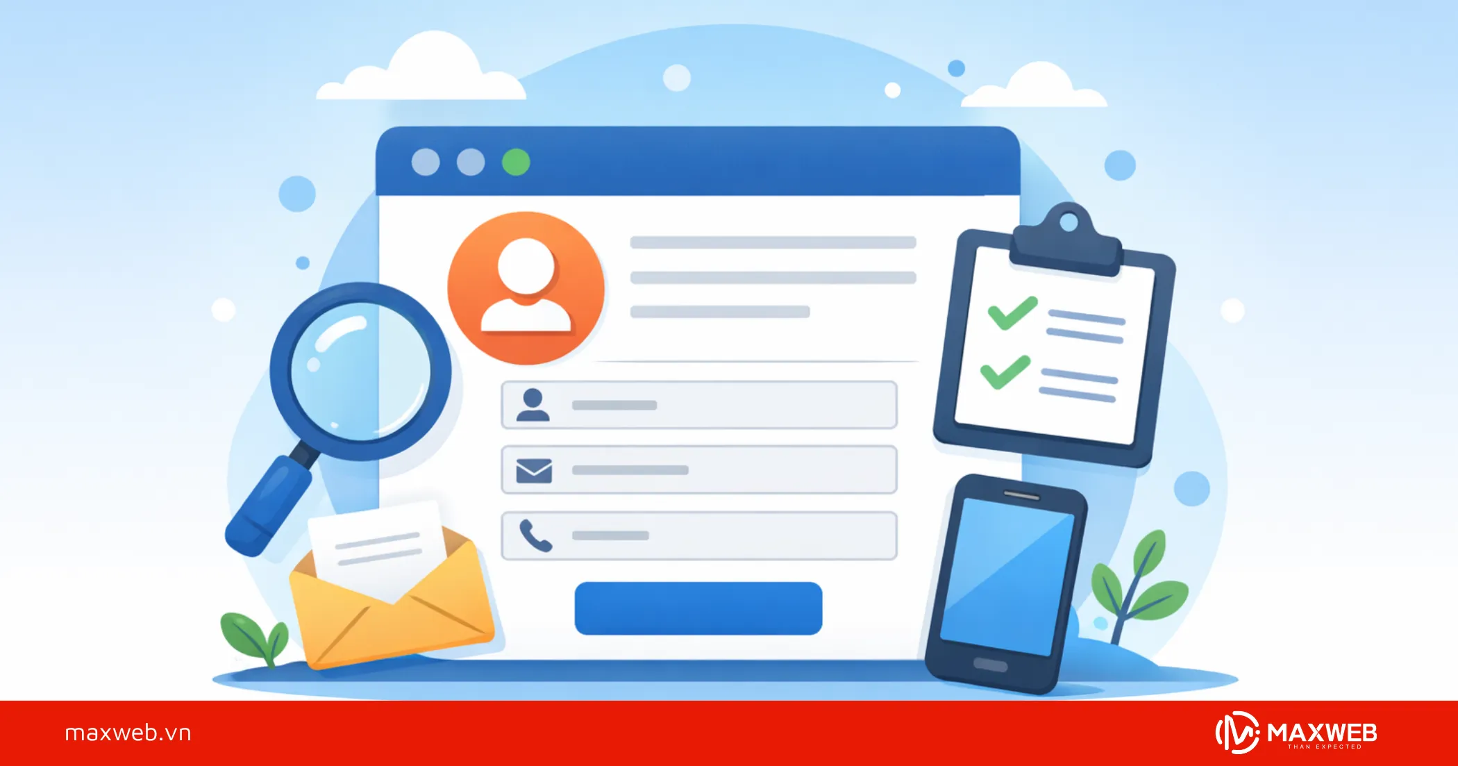 Form đăng ký trên website