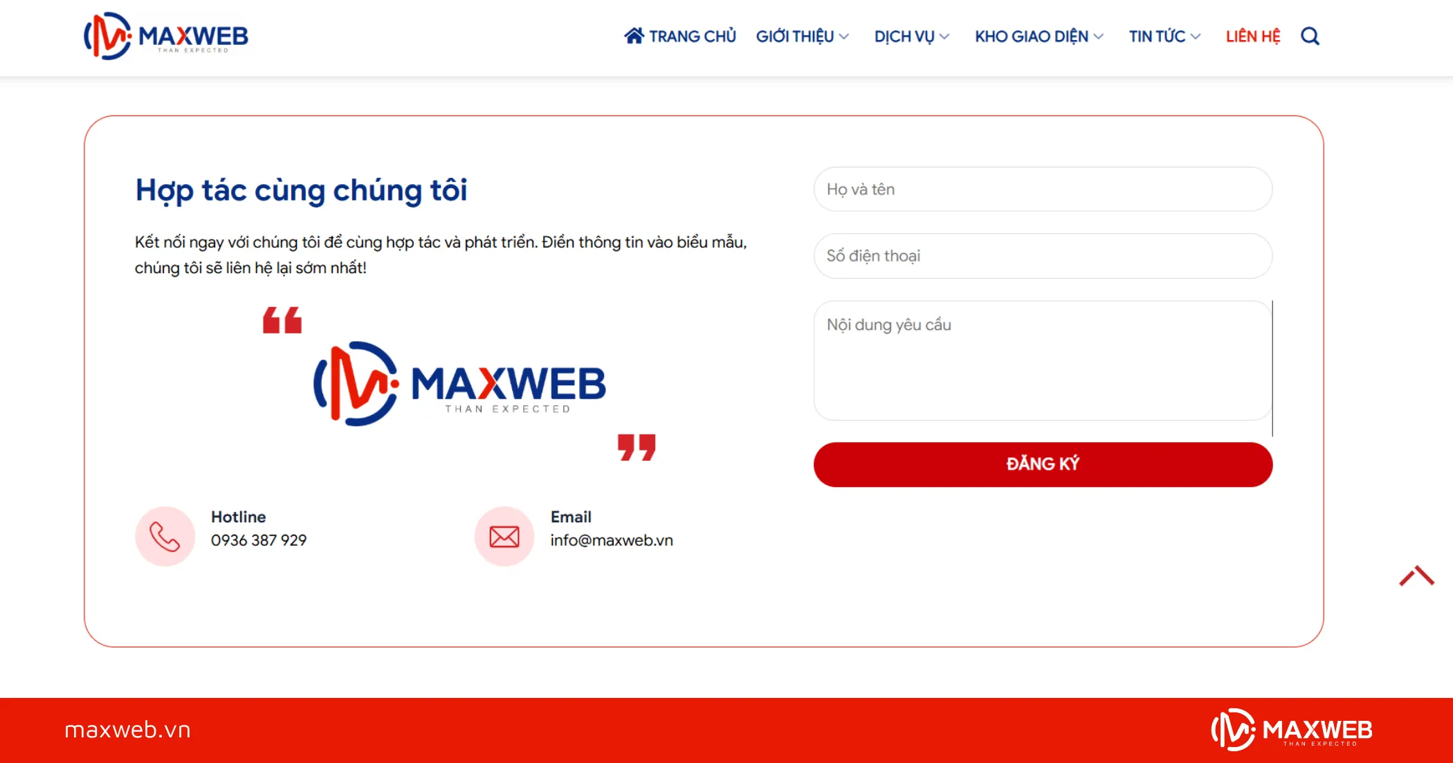 Form Đăng Ký Và Form Liên Hệ Trên Website