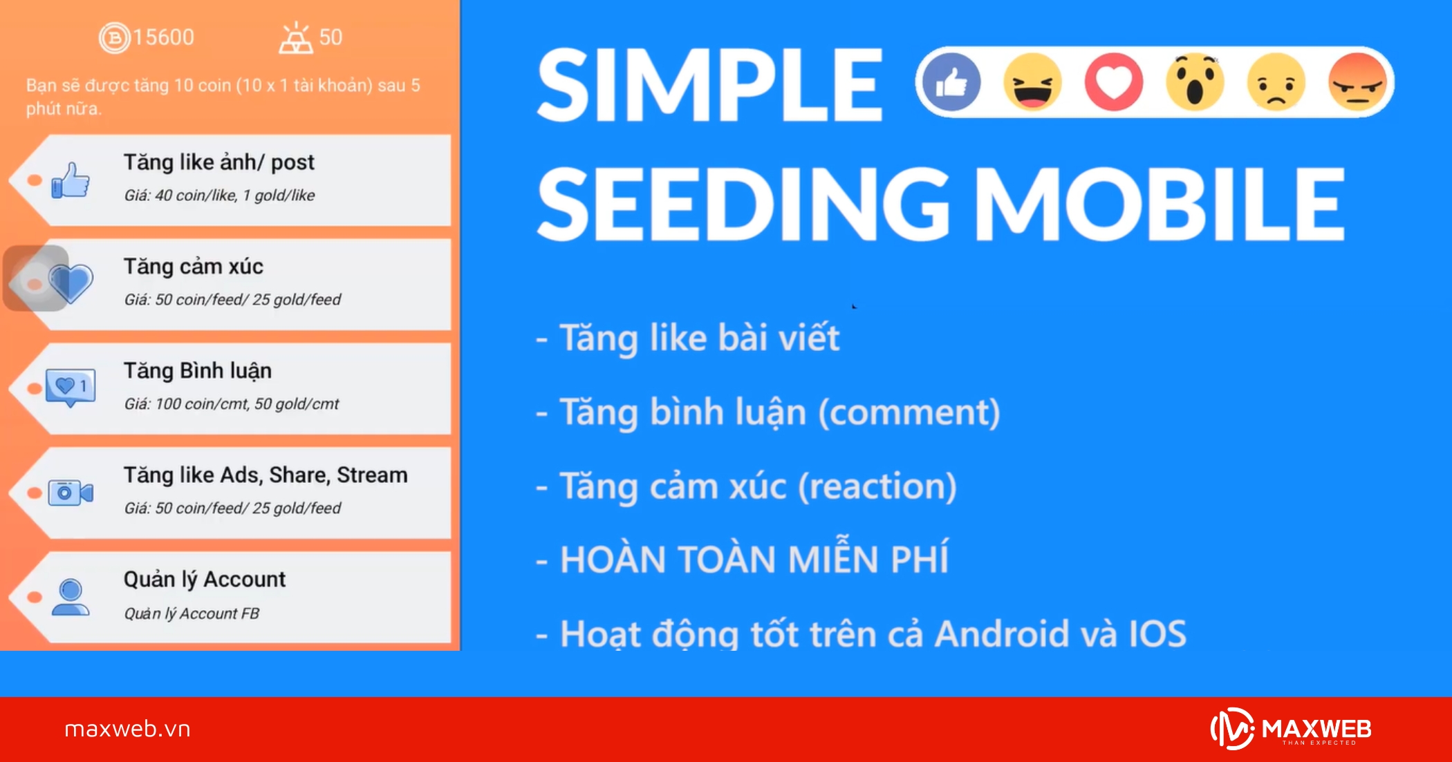 Phần mềm Simple Seeding Mobile