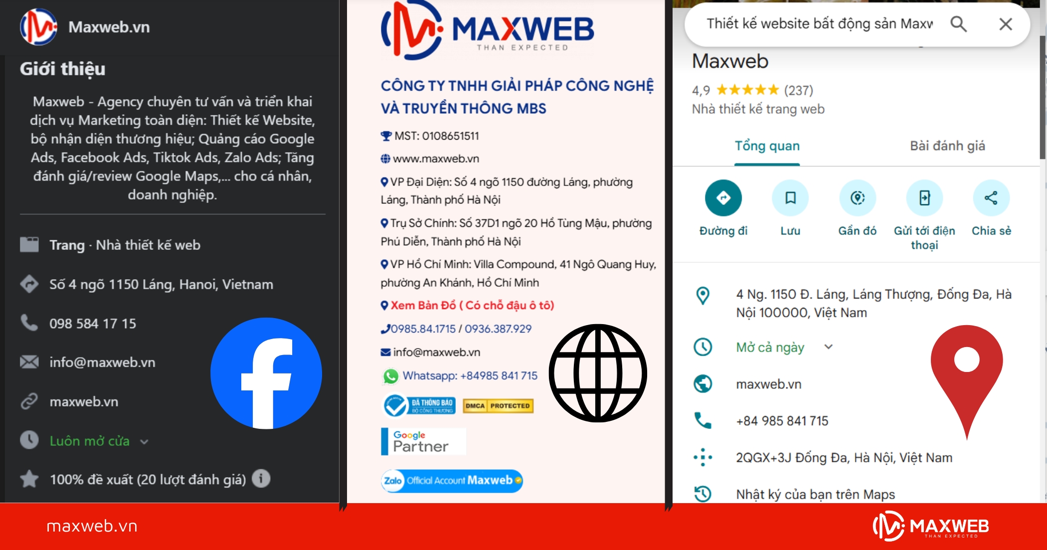 Tạo hồ sơ doanh nghiệp trên các nền tảng lớn