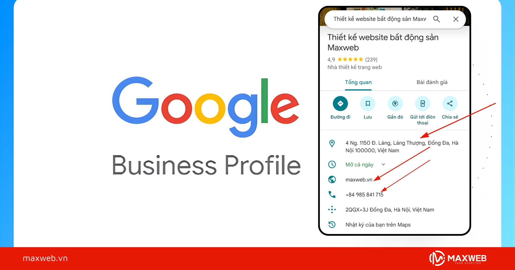 Thiết lập thông tin NAP trên Google Business Profile