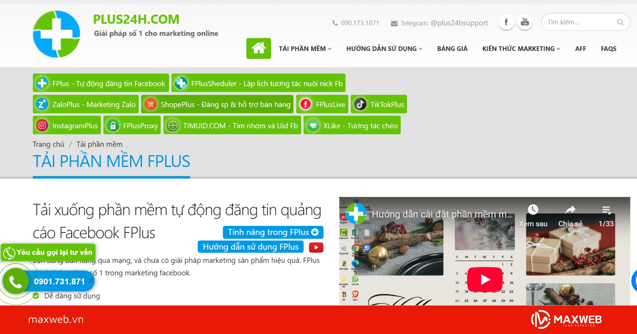 Phần mềm Facebook Fplus