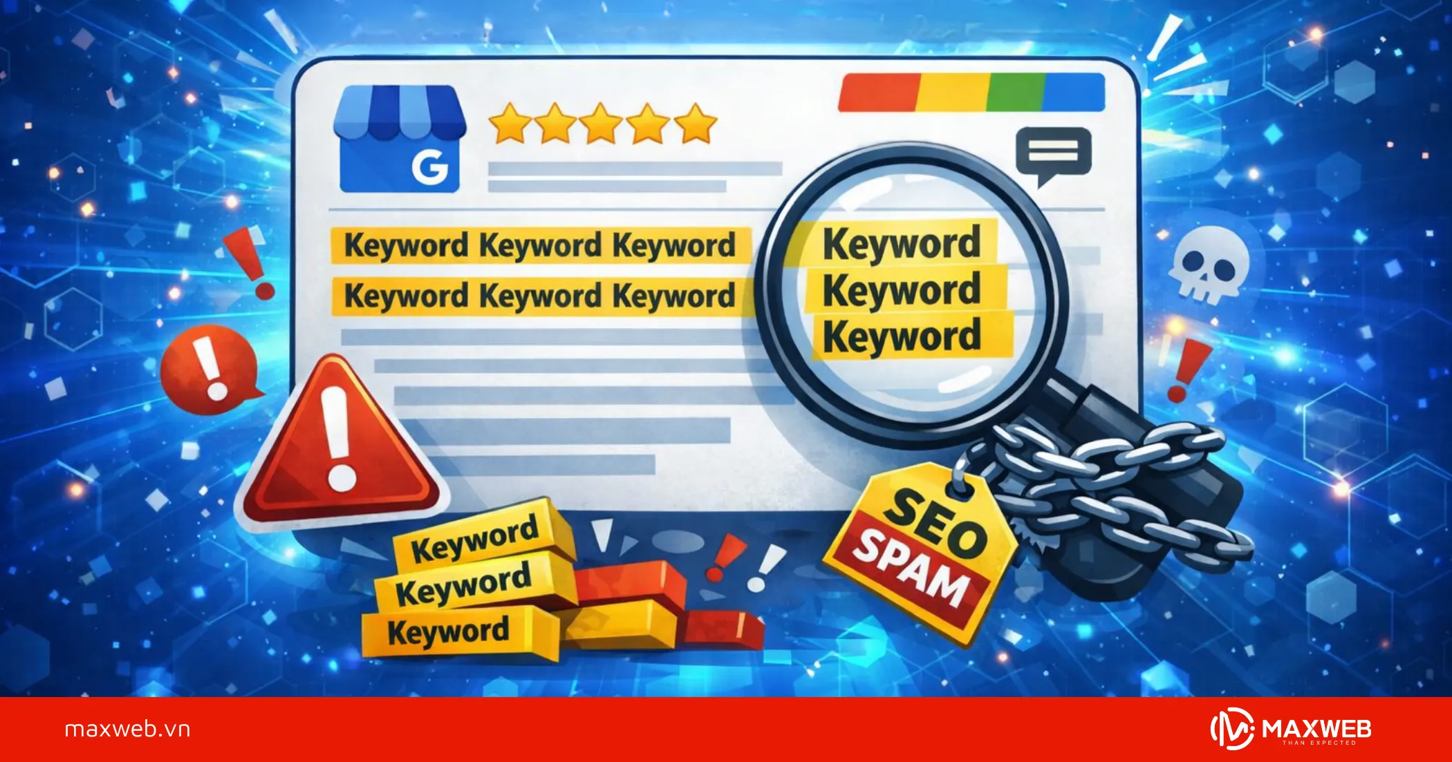 Bài đăng thường là vị trí thương bị lạm dụng từ khóa