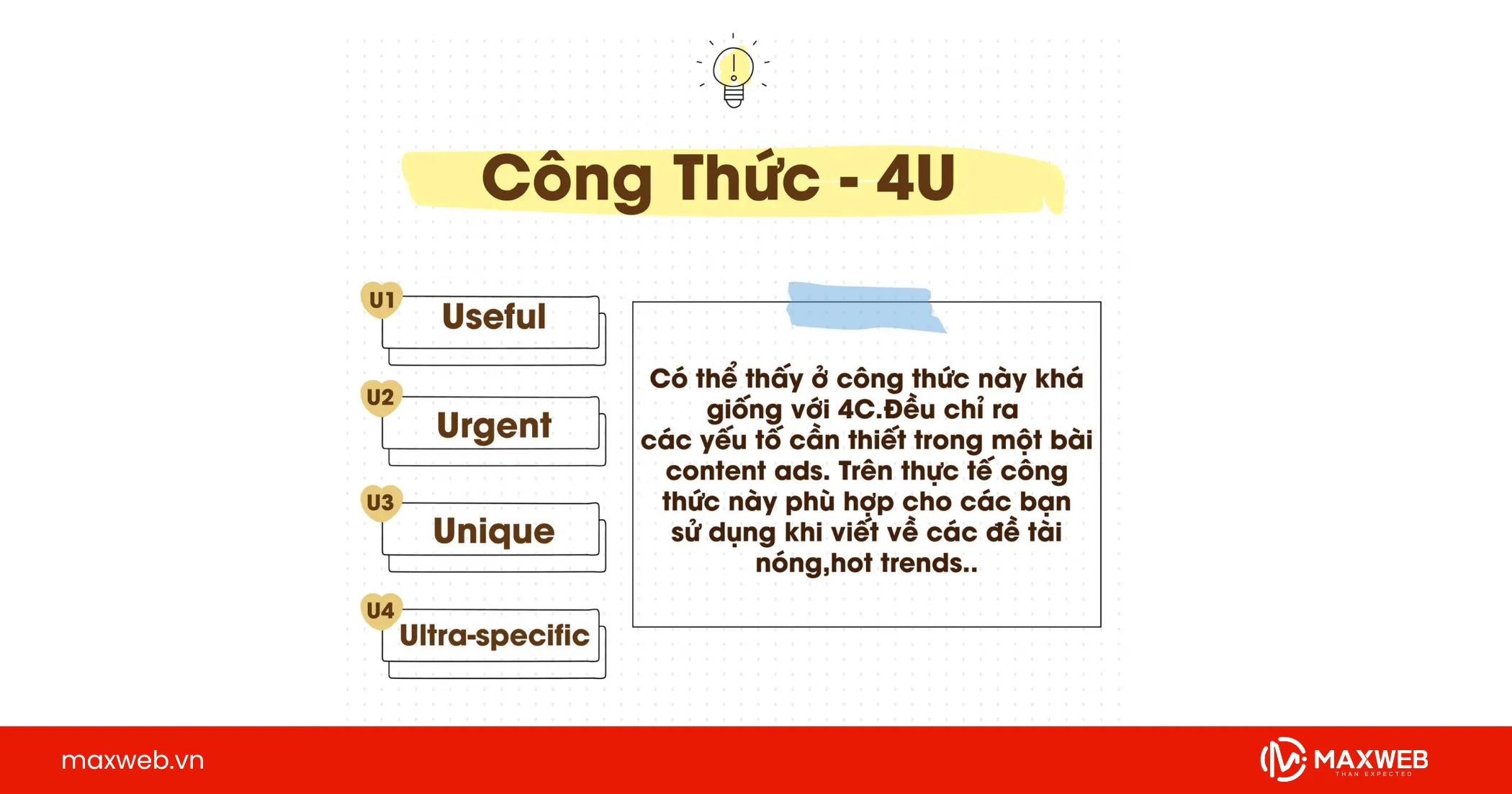 4U - tạo nội dung khẩn cấp và không thể bỏ qua