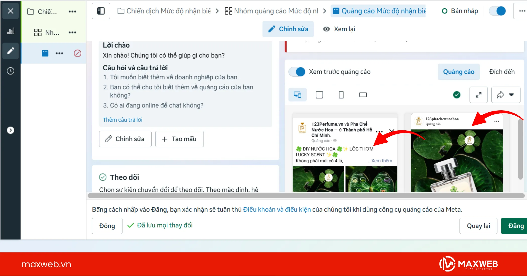 Thêm nội dung và sản phẩm