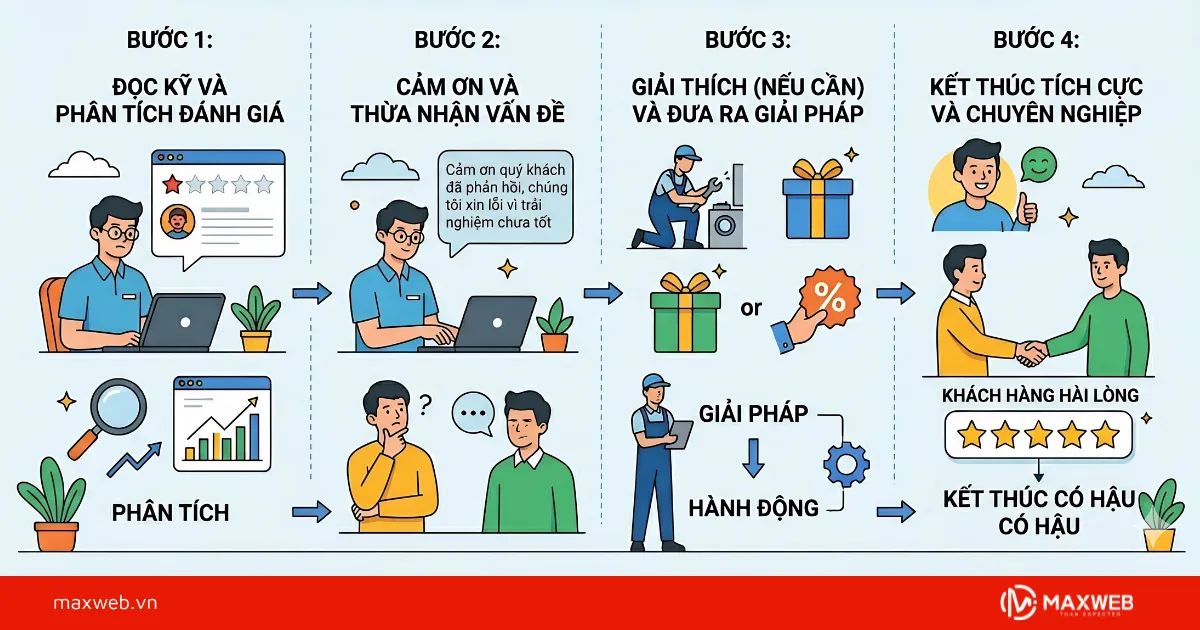 Cách Phản Hồi Đánh Giá Tiêu Cực Trên Google Maps Hiệu Quả