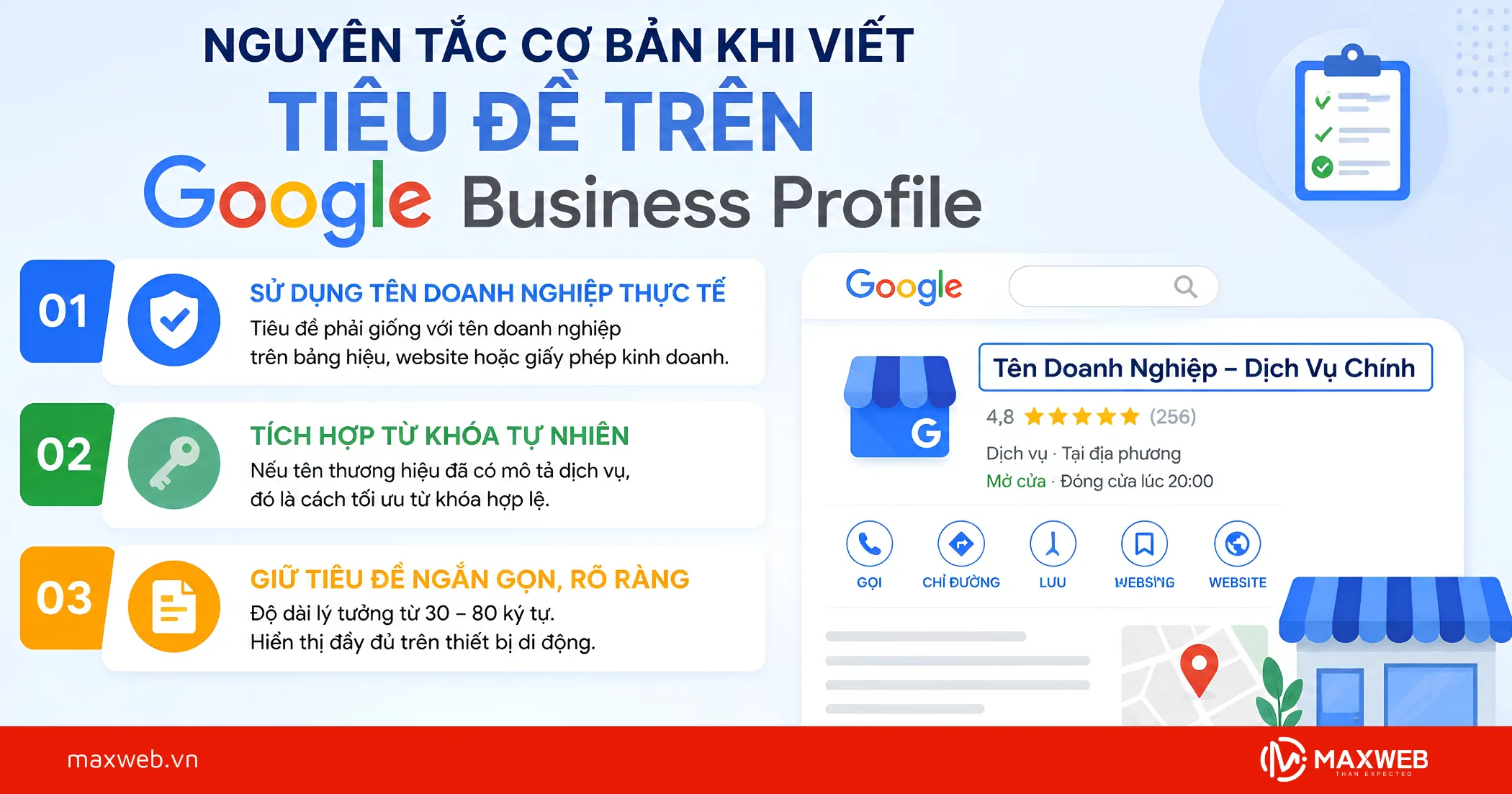 Nguyên Tắc Cơ Bản Khi Viết Tiêu Đề Trên Google Business Profile