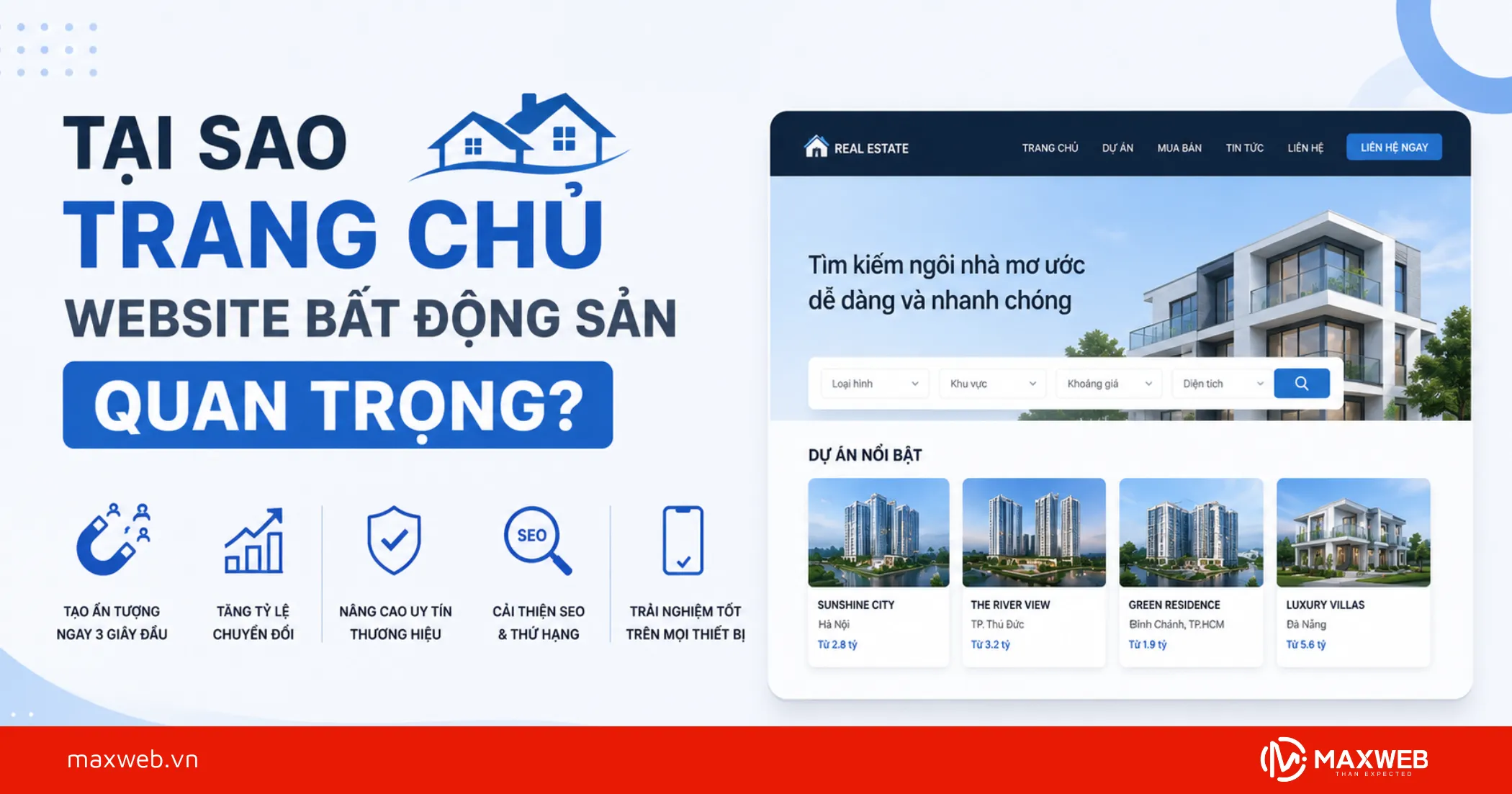 Tại Sao Trang Chủ Website Bất Động Sản Quan Trọng?