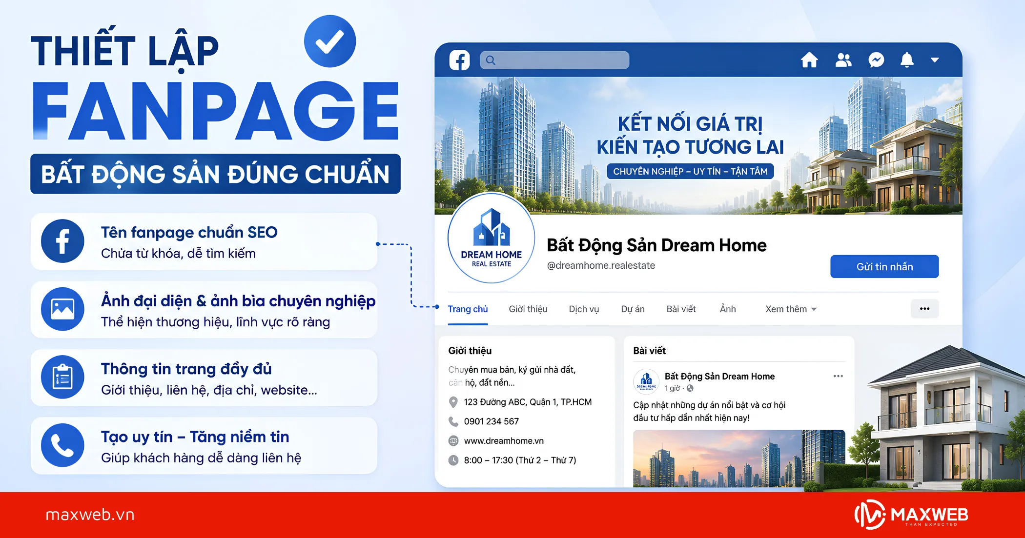 Thiết Lập Fanpage Bất Động Sản Đúng Chuẩn