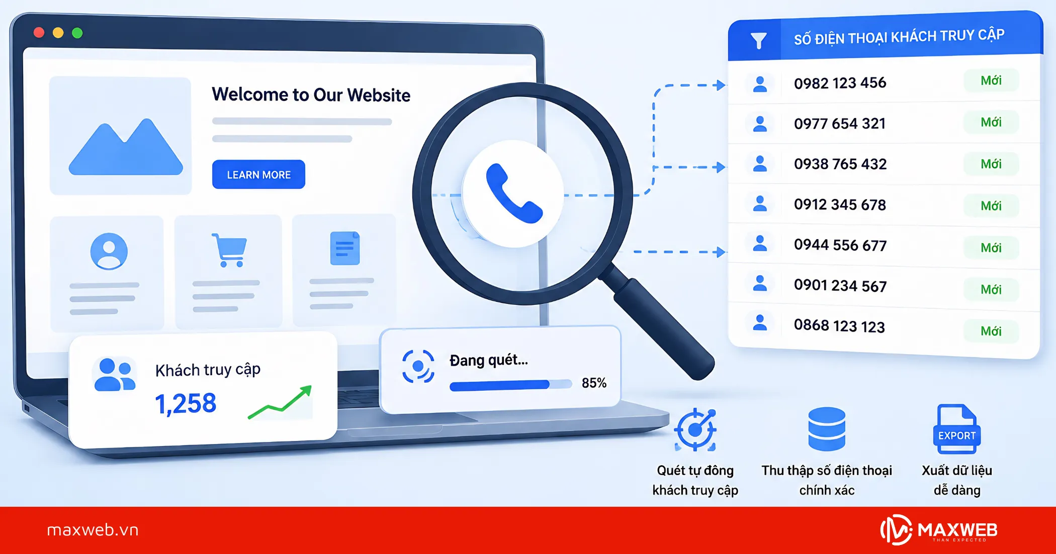 Tool Quét Số Điện Thoại Khách Truy Cập Website