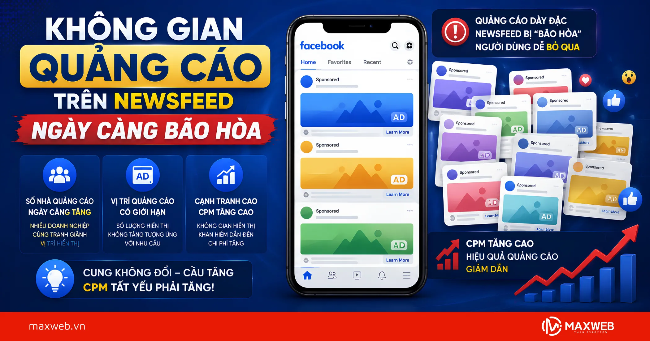Không Gian Quảng Cáo Trên Newsfeed Ngày Càng Bão Hòa