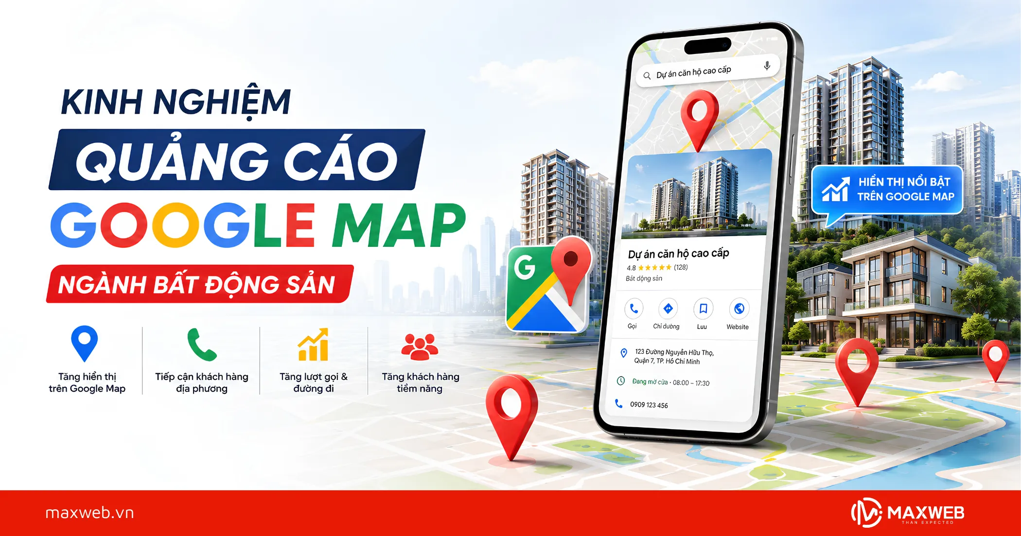 Kinh Nghiệm Quảng Cáo Google Map Ngành Bất Động Sản