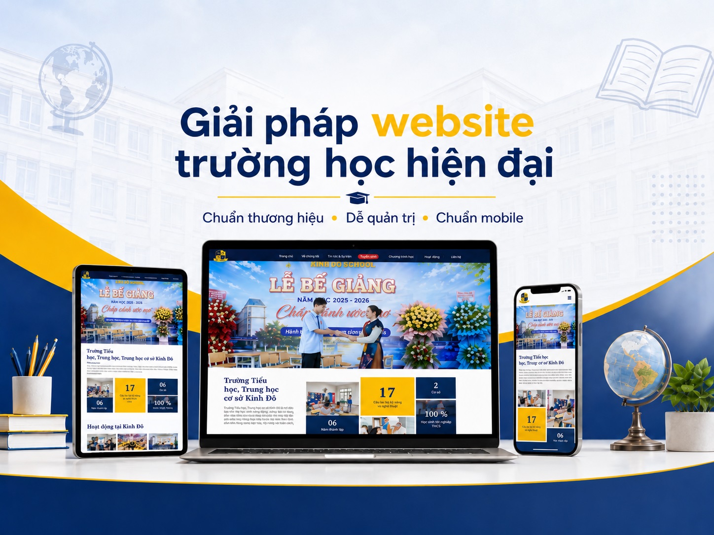 Thiết kế website trường học hiện đại