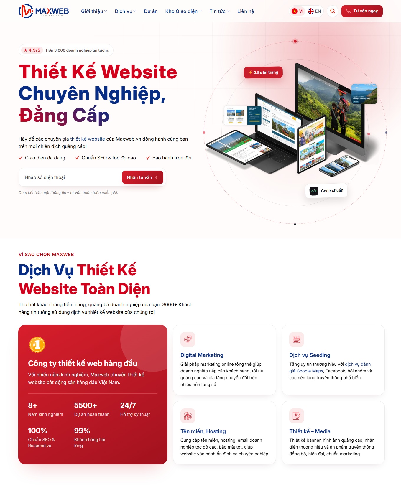 Thiết kế website chuyên nghiệp