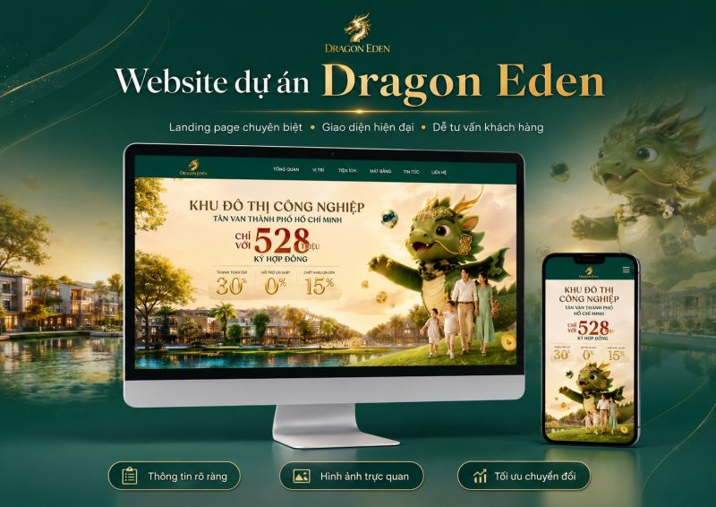 Thiết kế website dự án Dragon Eden