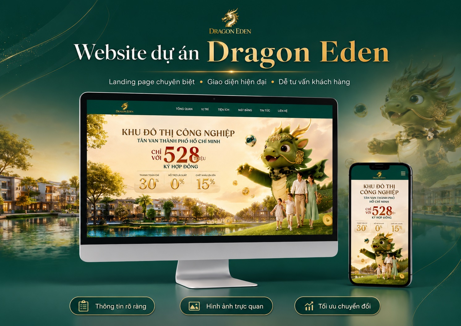 Thiết kế website dự án Dragon Eden