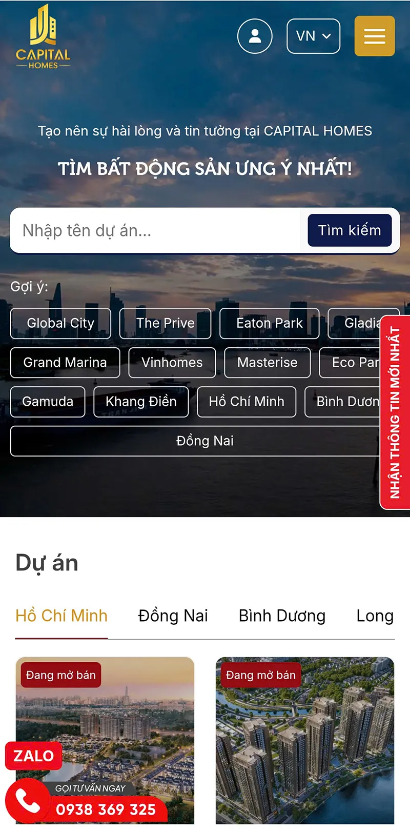 thiết kế website bất động sản chuyên nghiệp chuẩn seo