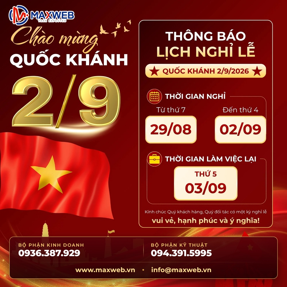 Thông báo lịch nghỉ lễ 2/9/2026