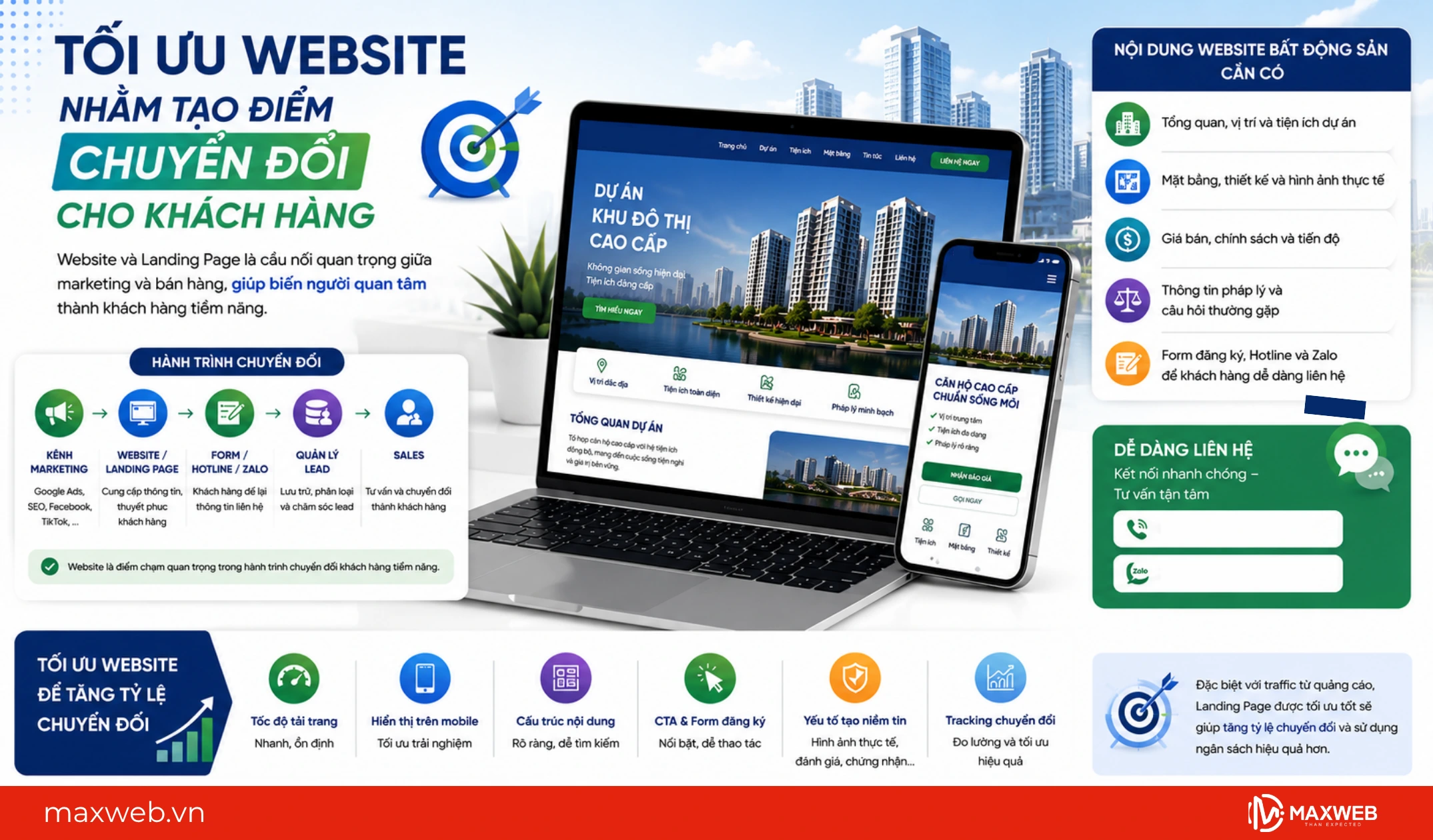 website và landing page giúp tạo chuyển đổi cho khách hàng