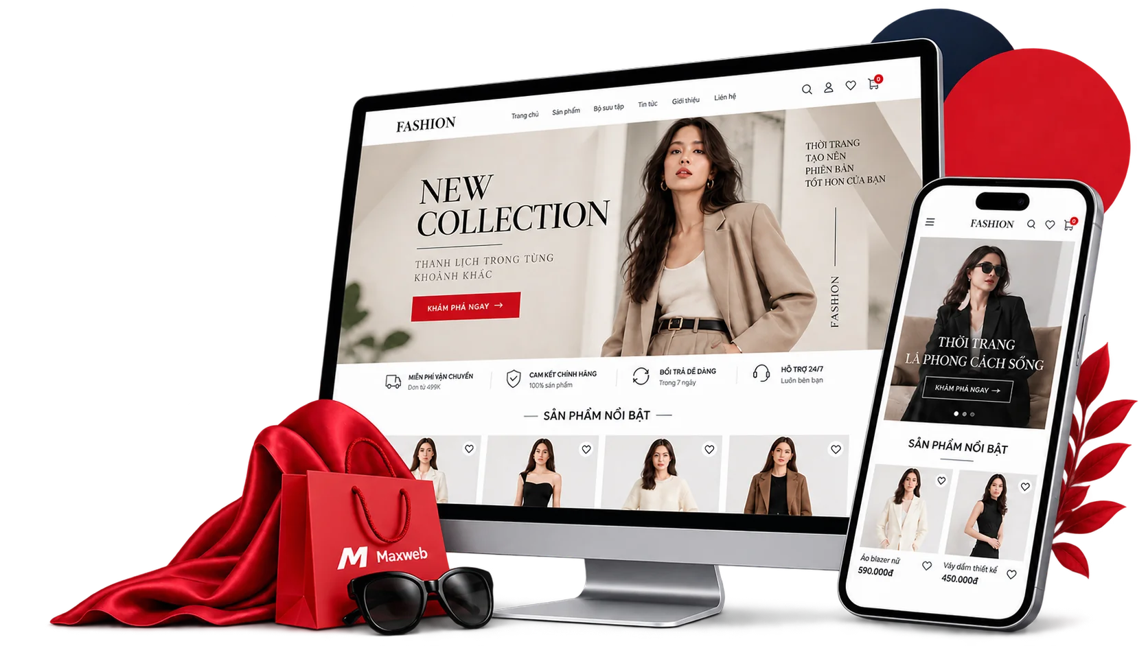 Mẫu giao diện Webiste thời trang