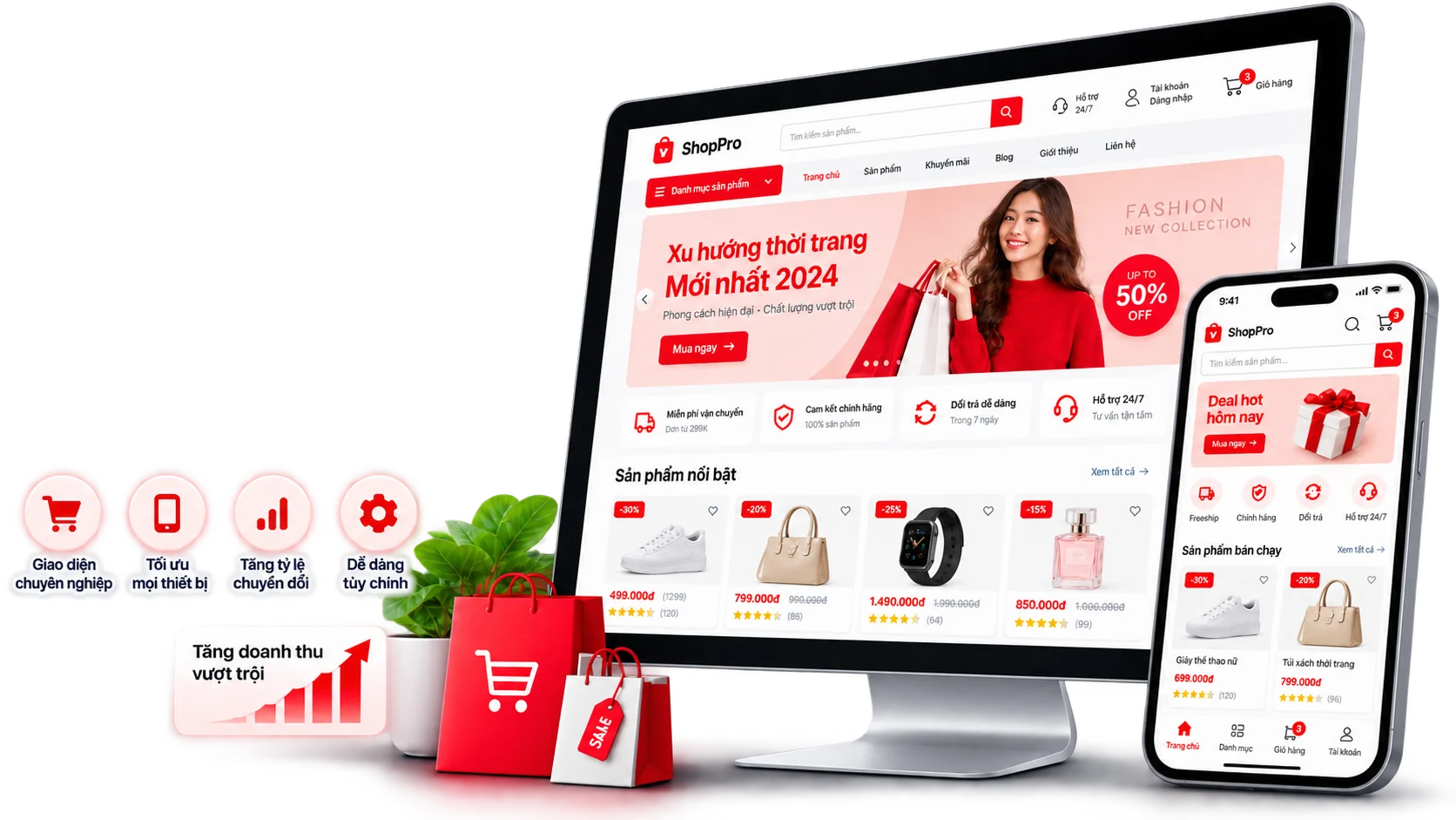 Mẫu giao diện Website bán hàng