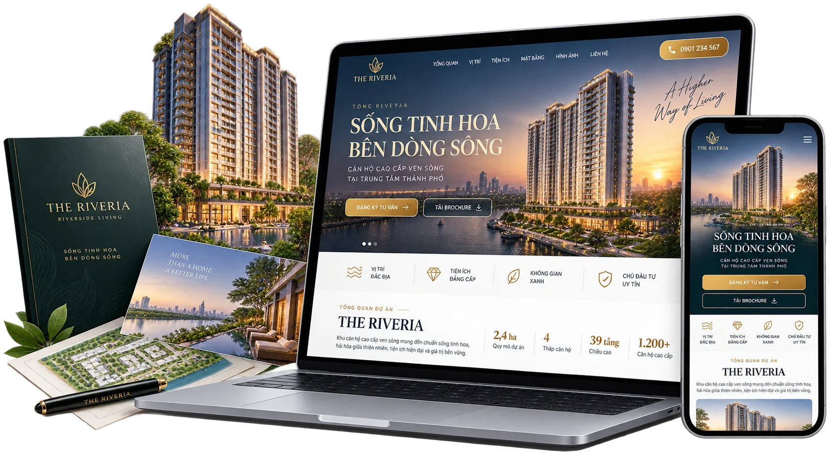 Mẫu website bất động sản một dự án - Landing page bất động sản